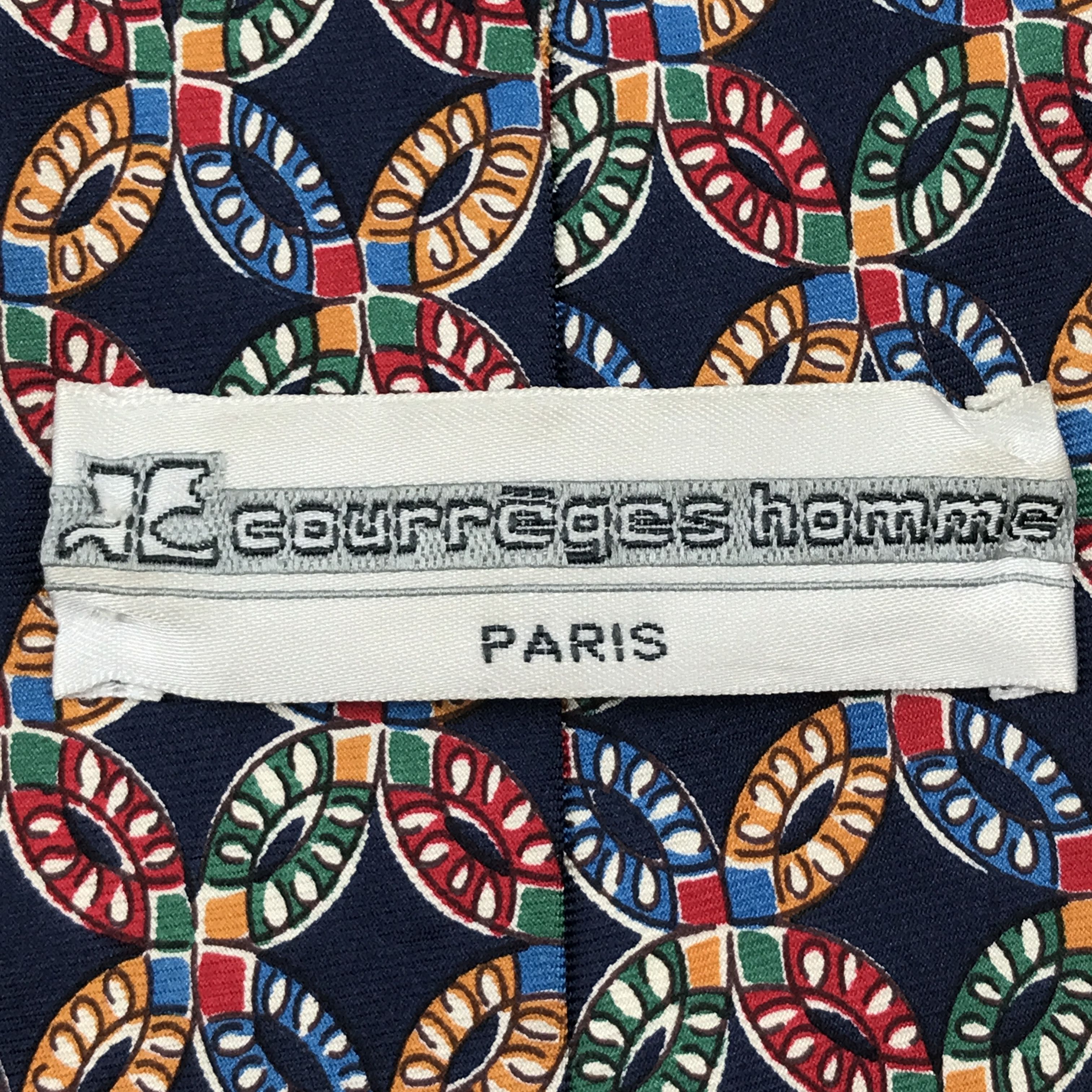 Courreges × Vintage CH301A Vintage Courreges Homme Necktie Pure Silk Size ONE SIZE - 10 Thumbnail