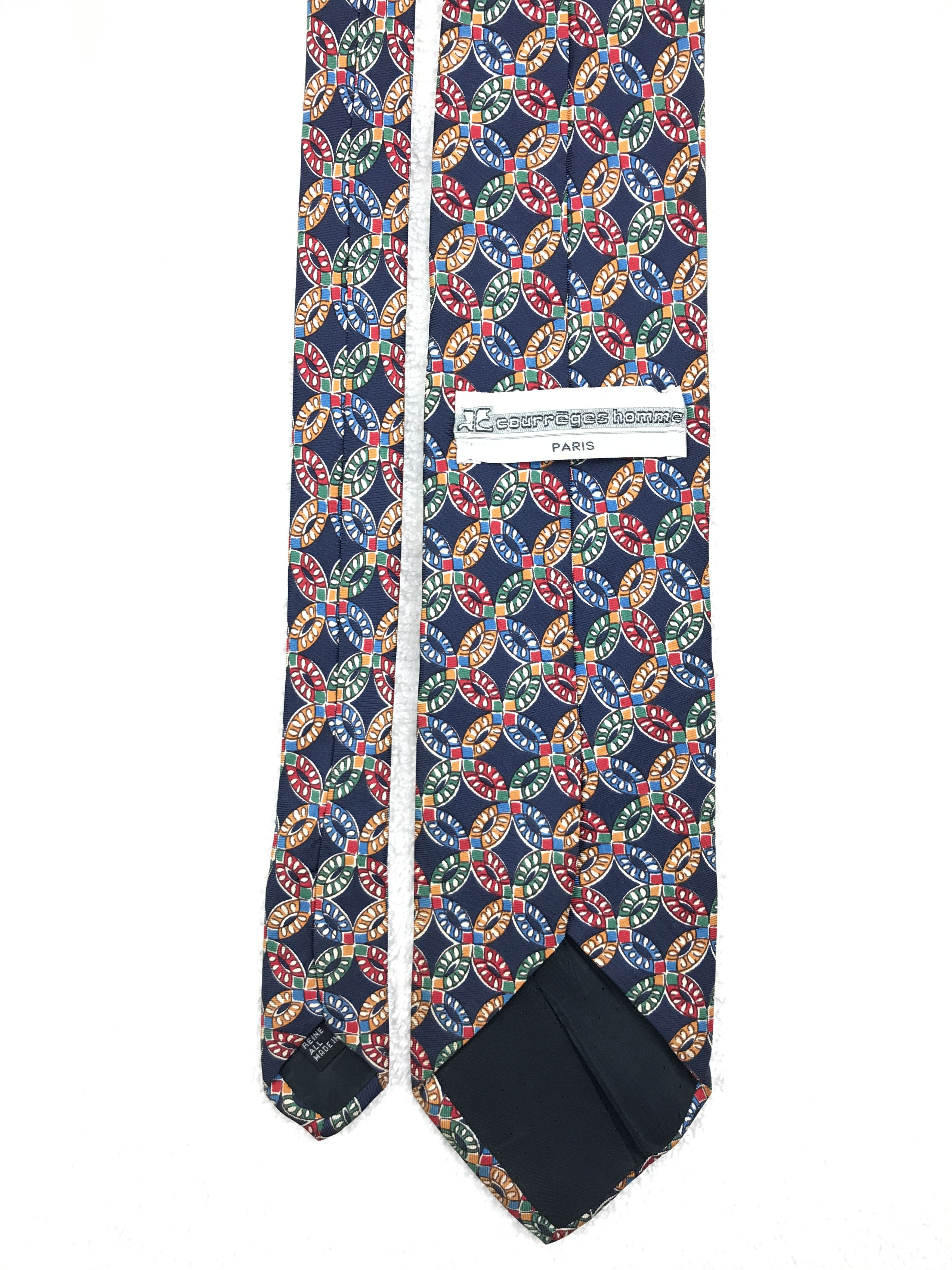 Courreges × Vintage CH301A Vintage Courreges Homme Necktie Pure Silk Size ONE SIZE - 4 Thumbnail