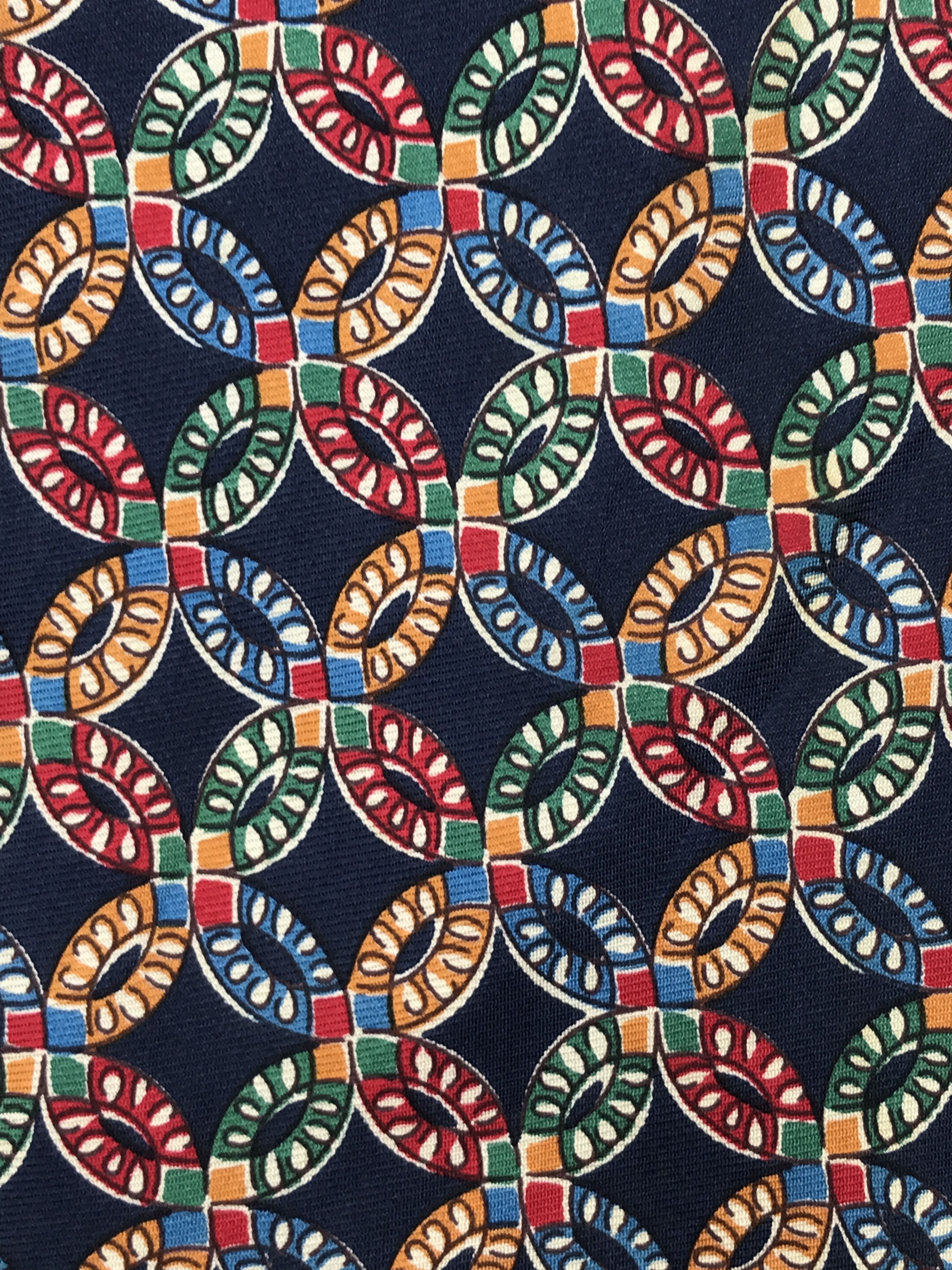 Courreges × Vintage CH301A Vintage Courreges Homme Necktie Pure Silk Size ONE SIZE - 7 Thumbnail