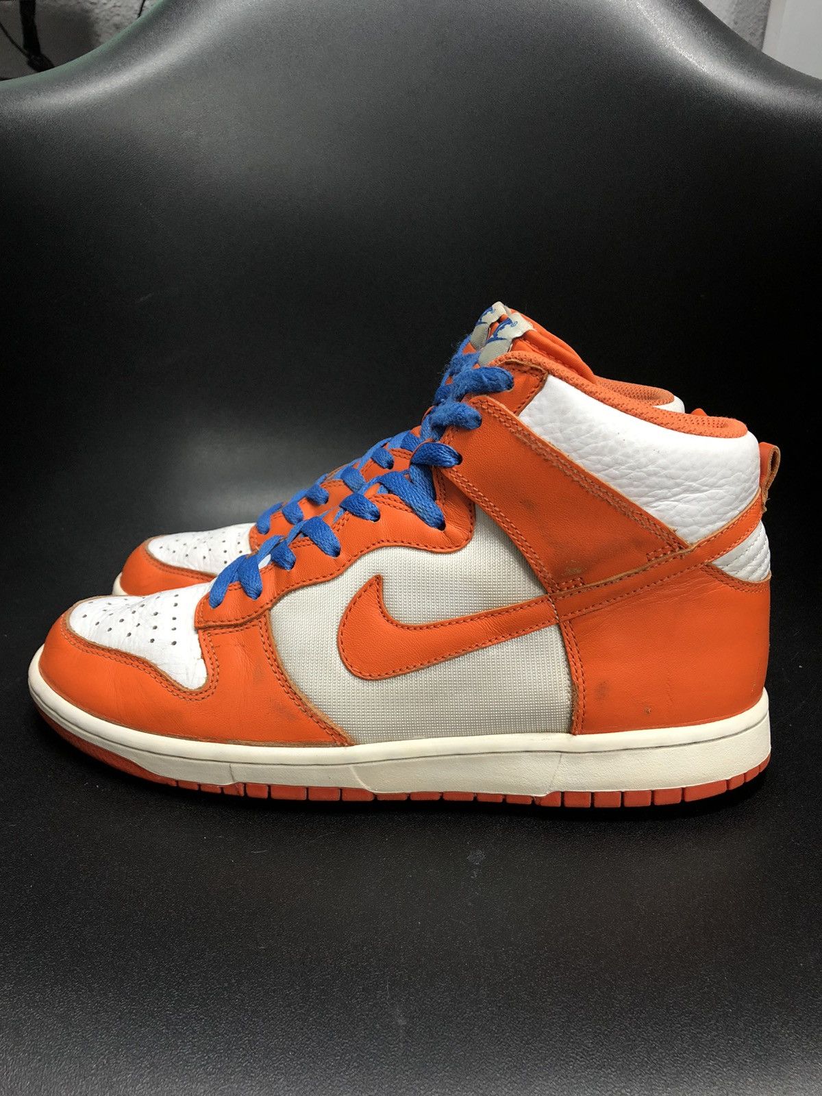 image of Nike Dunk High Syracuse Blaze Varsity Blue 2009 Shoes in Orange, Men's (Size 8.5)