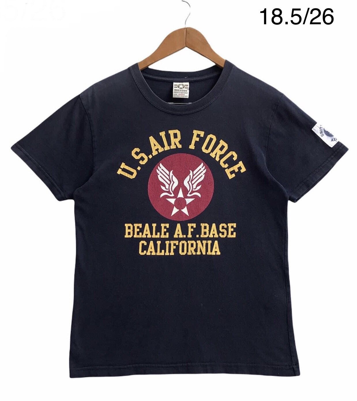 image of Military x Vintage United States Air Force in Faded Blue Black, Men's (Size Medium)