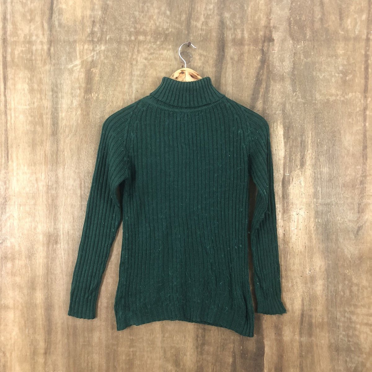 Aran Isles Knitwear Japanese Brand turtle neck Green Knitwear #012 Size US XS / EU 42 / 0 - 6 Thumbnail