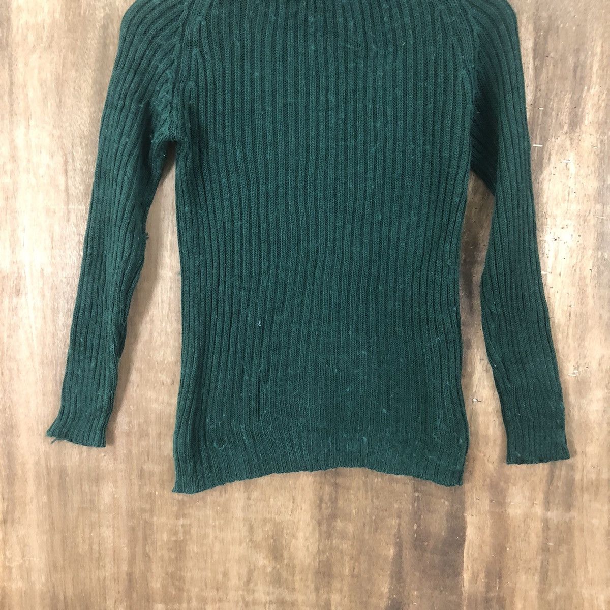 Aran Isles Knitwear Japanese Brand turtle neck Green Knitwear #012 Size US XS / EU 42 / 0 - 3 Thumbnail