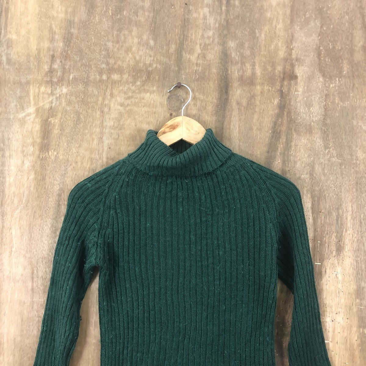 Aran Isles Knitwear Japanese Brand turtle neck Green Knitwear #012 Size US XS / EU 42 / 0 - 2 Thumbnail