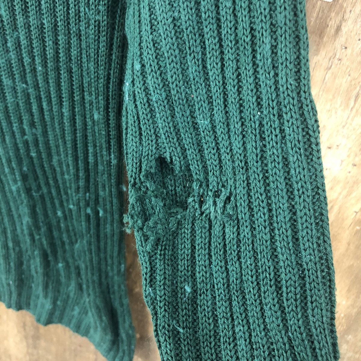 Aran Isles Knitwear Japanese Brand turtle neck Green Knitwear #012 Size US XS / EU 42 / 0 - 5 Thumbnail