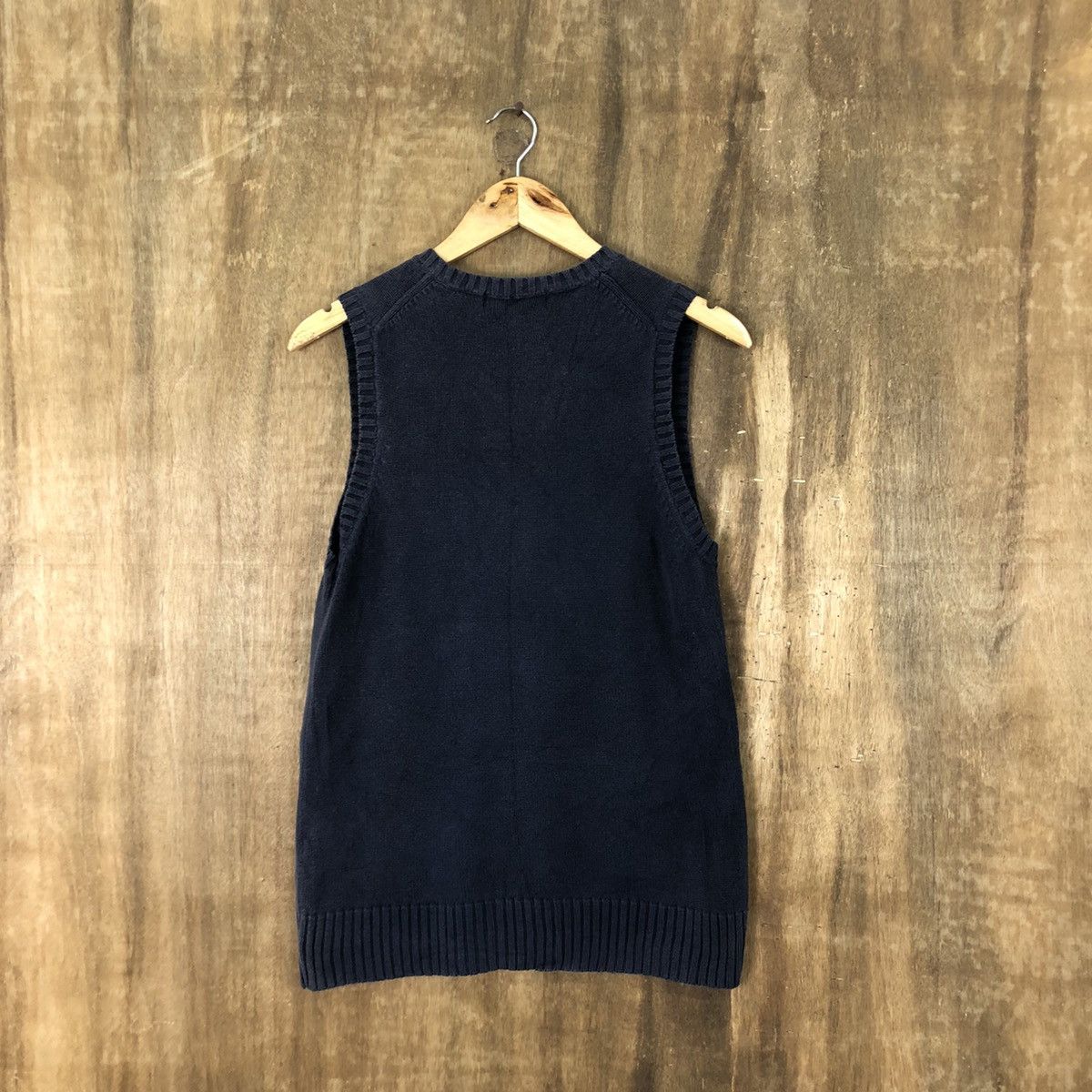 Aran Isles Knitwear Vintage East Boy Faded Dark Blue Vest Knitwear #058 Size US XS / EU 42 / 0 - 7 Thumbnail
