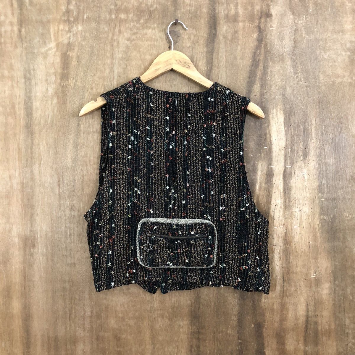Japanese Brand × Vintage Vintage Femme Vest Brown Knitwear Like Kapital #165 Size US M / EU 48-50 / 2 - 7 Thumbnail