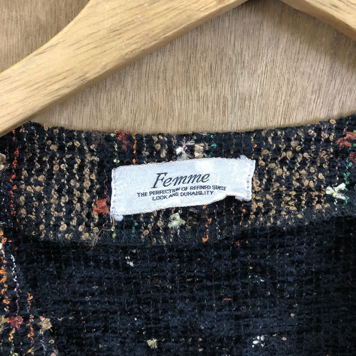 Japanese Brand × Vintage Vintage Femme Vest Brown Knitwear Like Kapital #165 Size US M / EU 48-50 / 2 - 5 Thumbnail