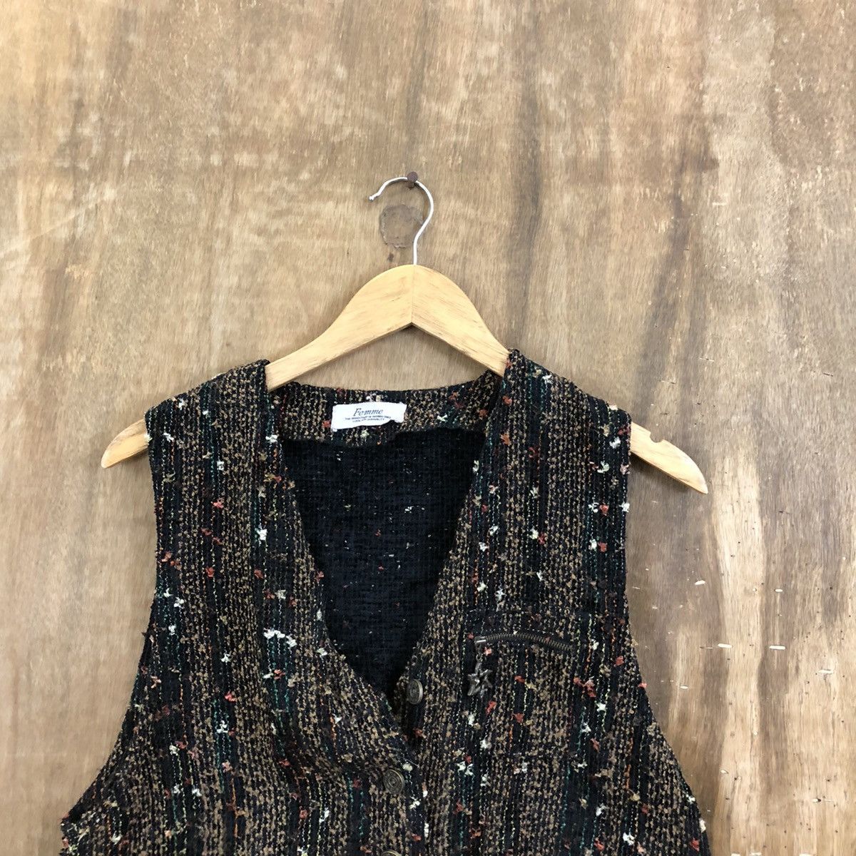 Japanese Brand × Vintage Vintage Femme Vest Brown Knitwear Like Kapital #165 Size US M / EU 48-50 / 2 - 2 Thumbnail