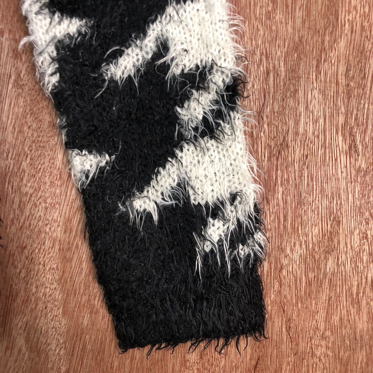 Homespun Knitwear Joy Sister Black White Mohair Shag Shaggy Knitwear Size US M / EU 48-50 / 2 - 4 Thumbnail