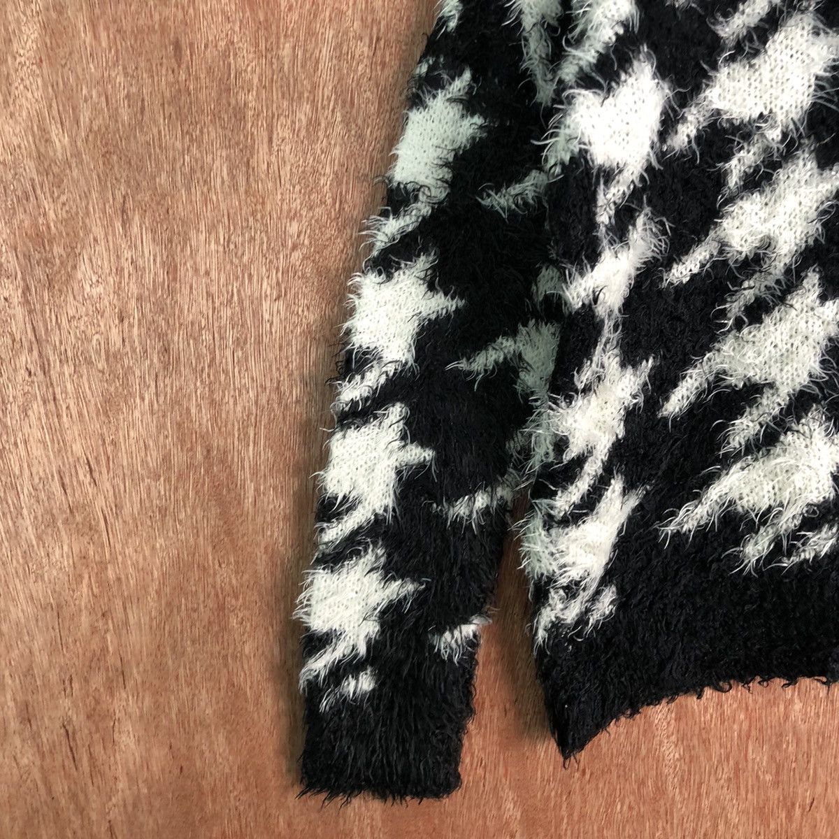 Homespun Knitwear Joy Sister Black White Mohair Shag Shaggy Knitwear Size US M / EU 48-50 / 2 - 7 Thumbnail