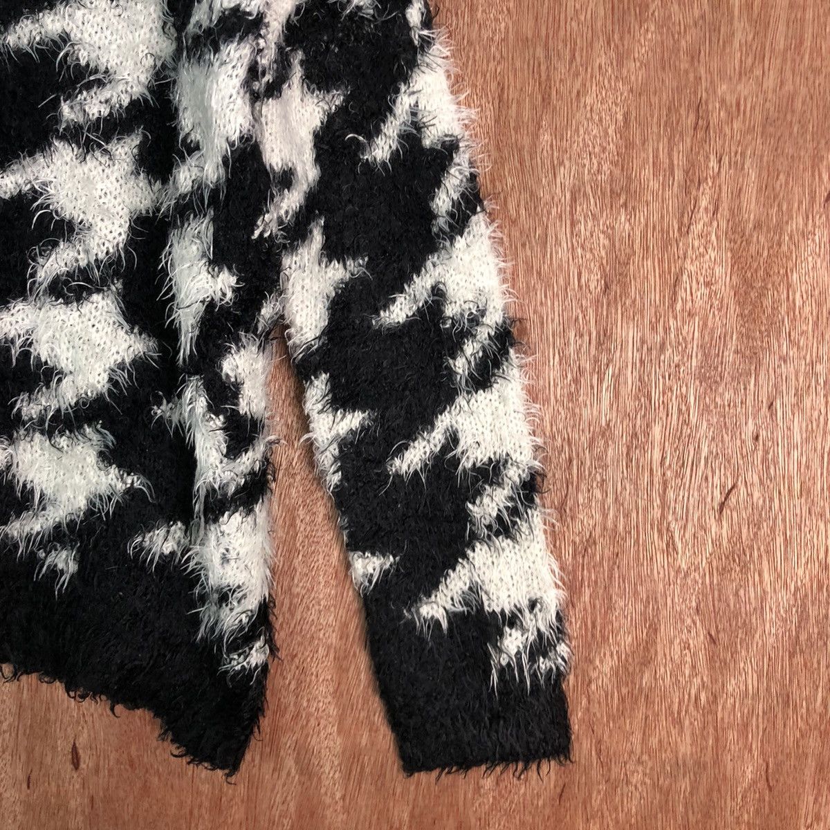 Homespun Knitwear Joy Sister Black White Mohair Shag Shaggy Knitwear Size US M / EU 48-50 / 2 - 5 Thumbnail