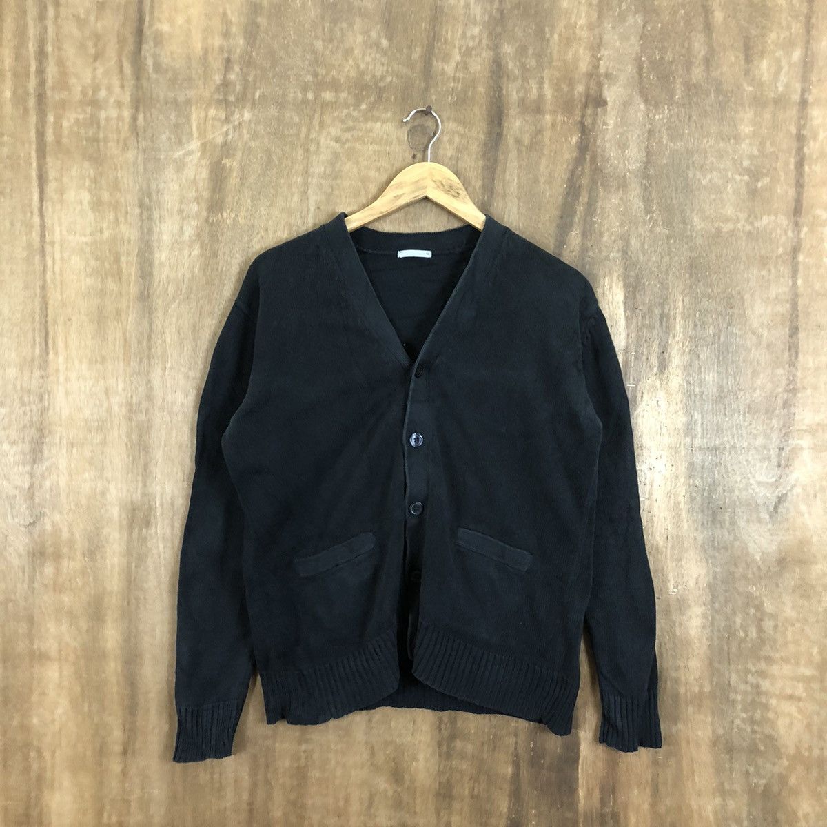 image of Black Cardigan Knitwear 090, Men's (Size Medium)