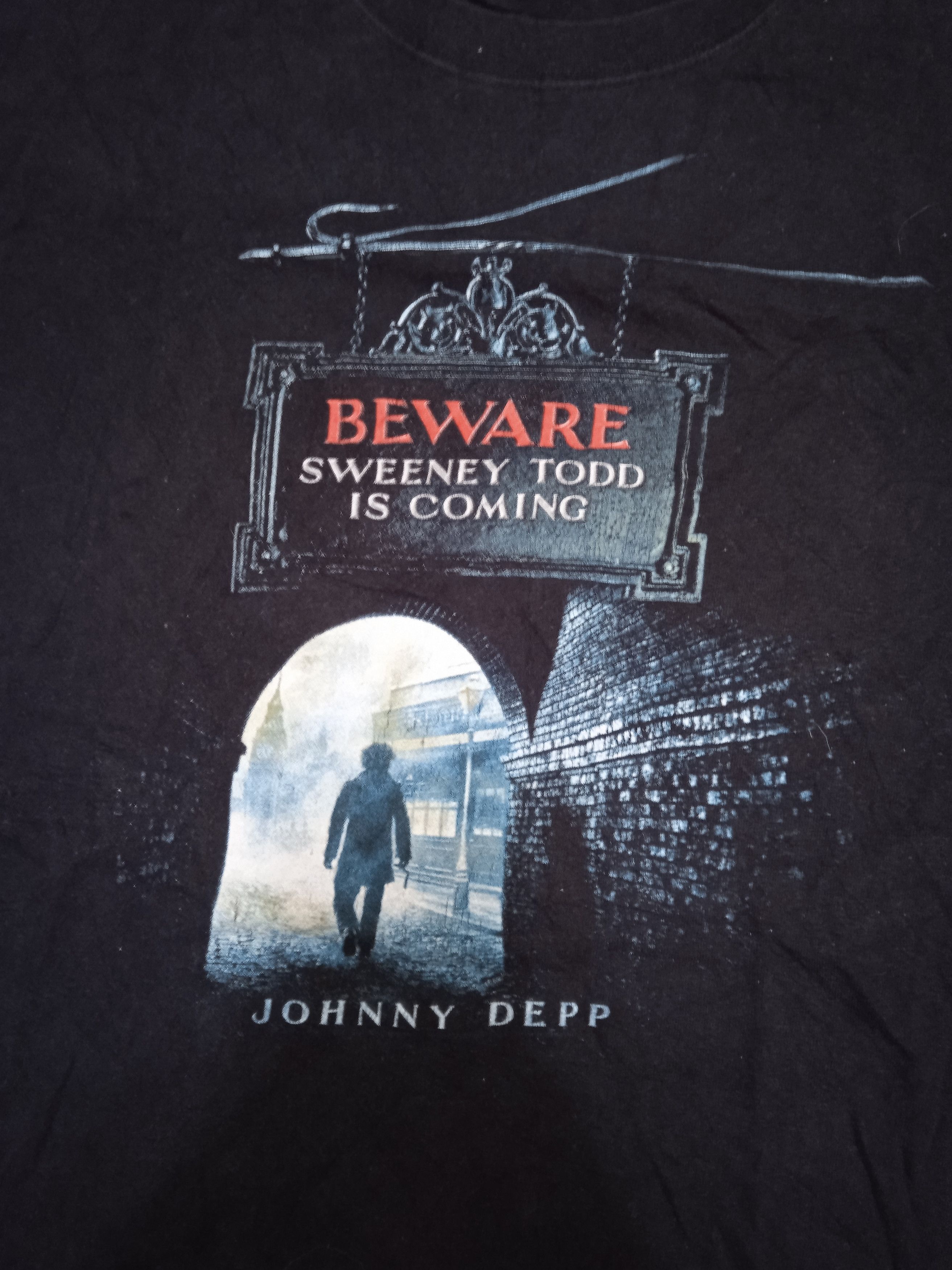 Vintage Vintage 00s Sweeney Todd Johnny Depp Film T-Shirt Size US XL / EU 56 / 4 - 3 Thumbnail