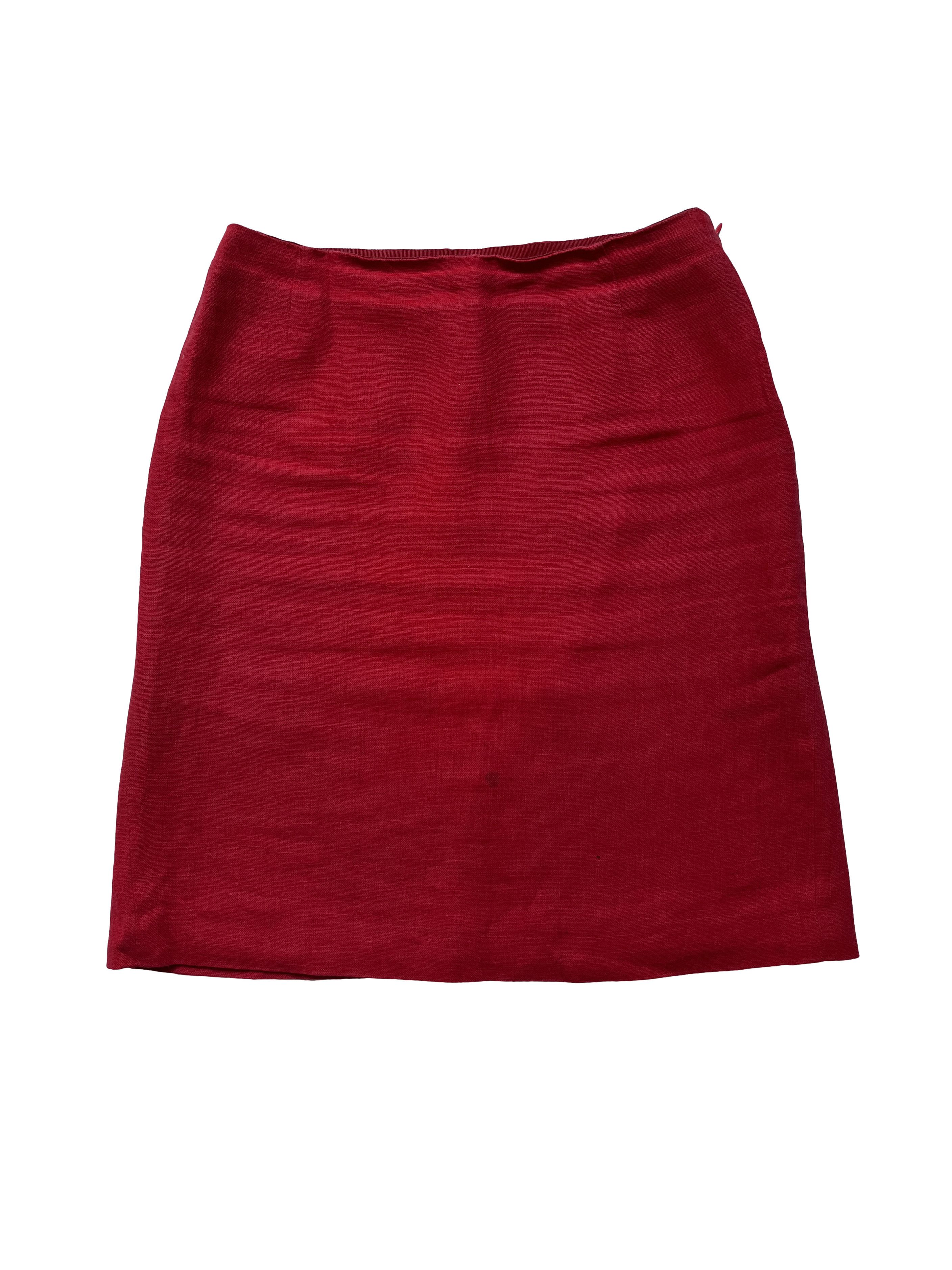 Prada ⚡️QUICK SALE⚡️2011 Prada Red Linen Skirt Size 28" / US 6 / IT 42 - 1 Thumbnail
