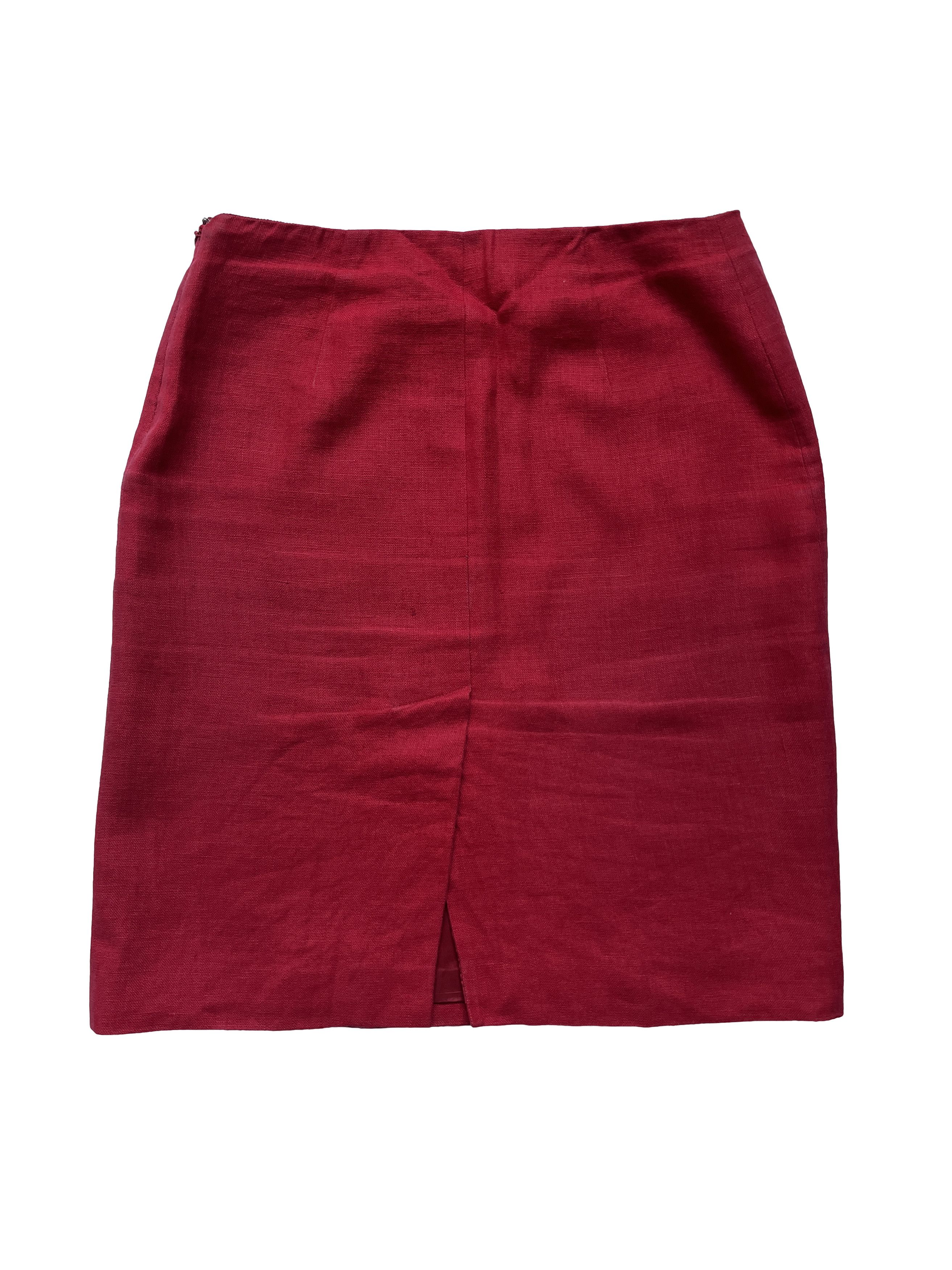 Prada ⚡️QUICK SALE⚡️2011 Prada Red Linen Skirt Size 28" / US 6 / IT 42 - 2 Thumbnail