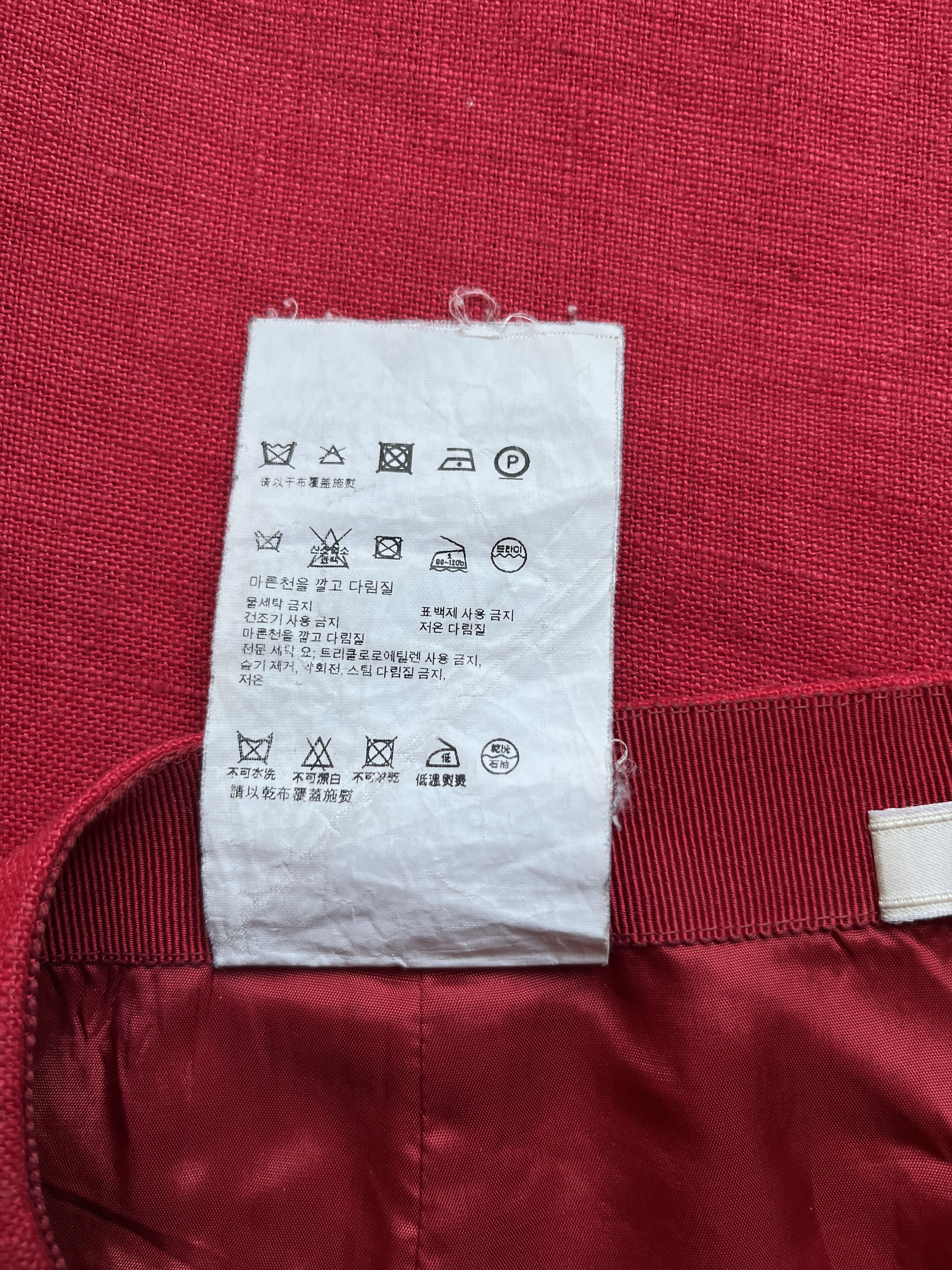 Prada ⚡️QUICK SALE⚡️2011 Prada Red Linen Skirt Size 28" / US 6 / IT 42 - 4 Thumbnail