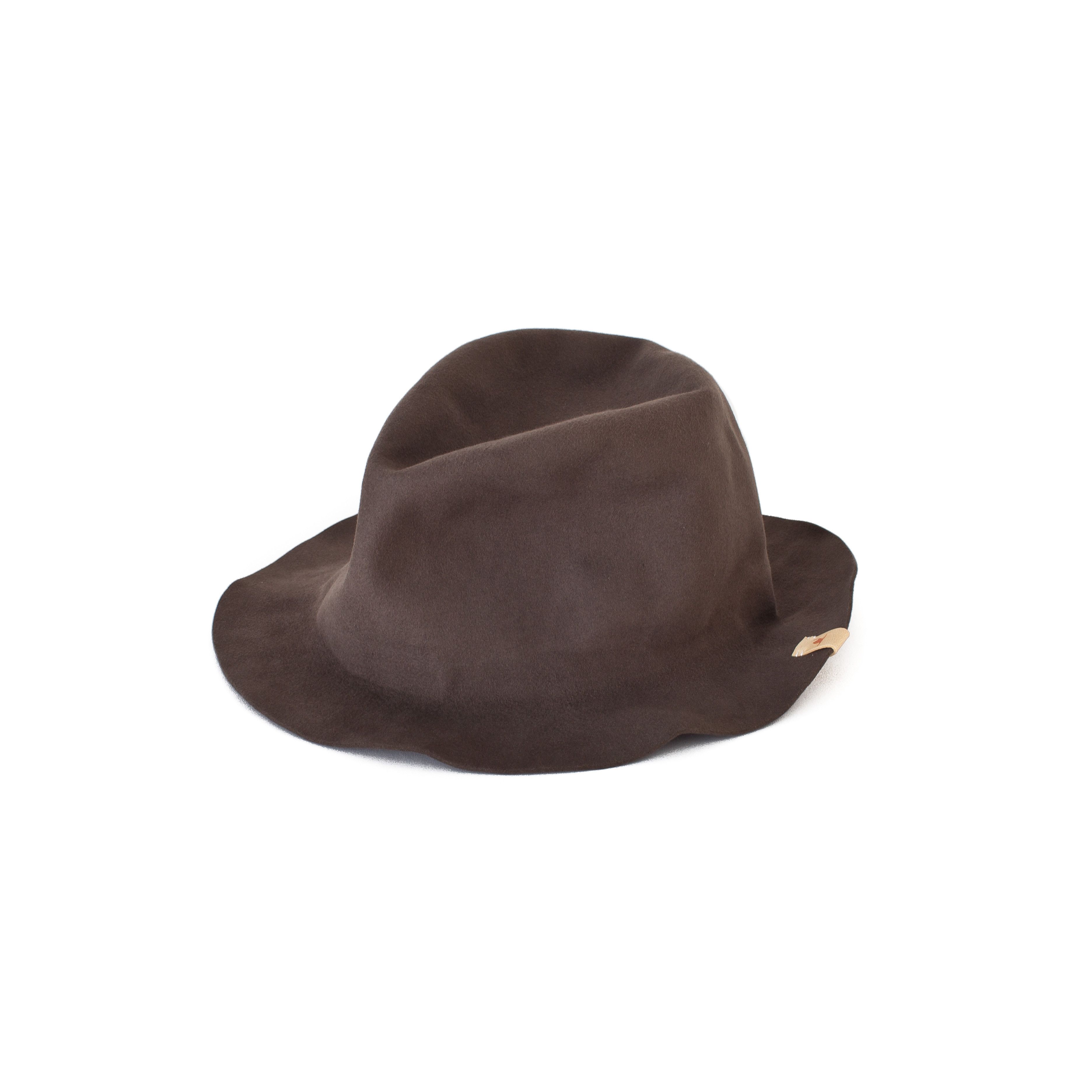 image of Visvim Laureate Hat (Beaver) in Olive Brown, Men's