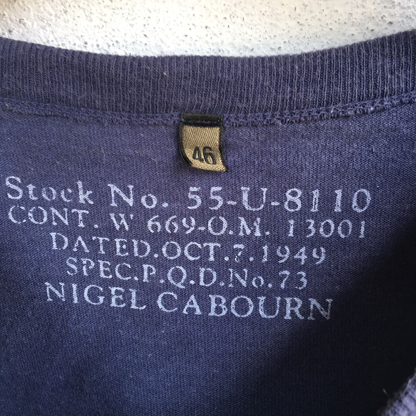 Nigel Cabourn Nigel Cabourn Pocket Tee Army 1949 Style Reissue Size US S / EU 44-46 / 1 - 5 Thumbnail
