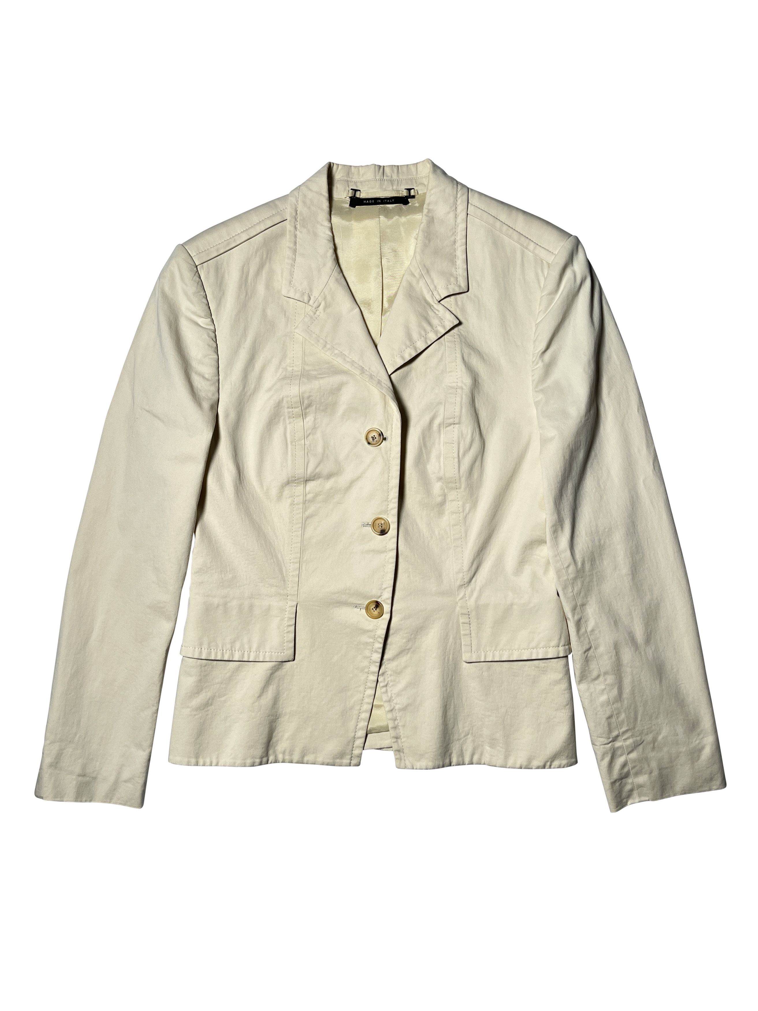 Gucci ⚡️QUICK SALE⚡️2000's Gucci Pale Yellow Cream Jacket Blazer Size M / US 6-8 / IT 42-44 - 1 Thumbnail