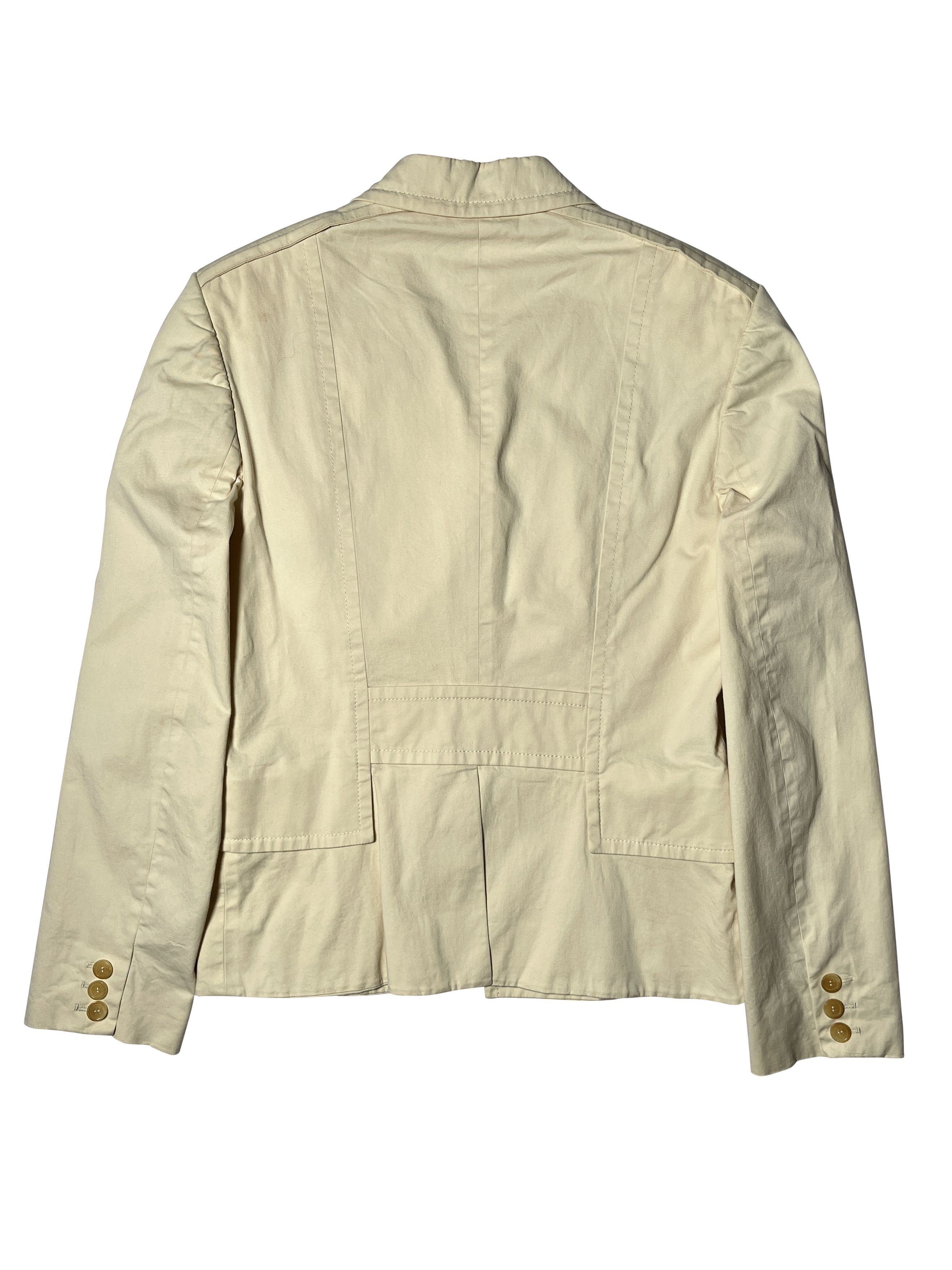 Gucci ⚡️QUICK SALE⚡️2000's Gucci Pale Yellow Cream Jacket Blazer Size M / US 6-8 / IT 42-44 - 2 Thumbnail
