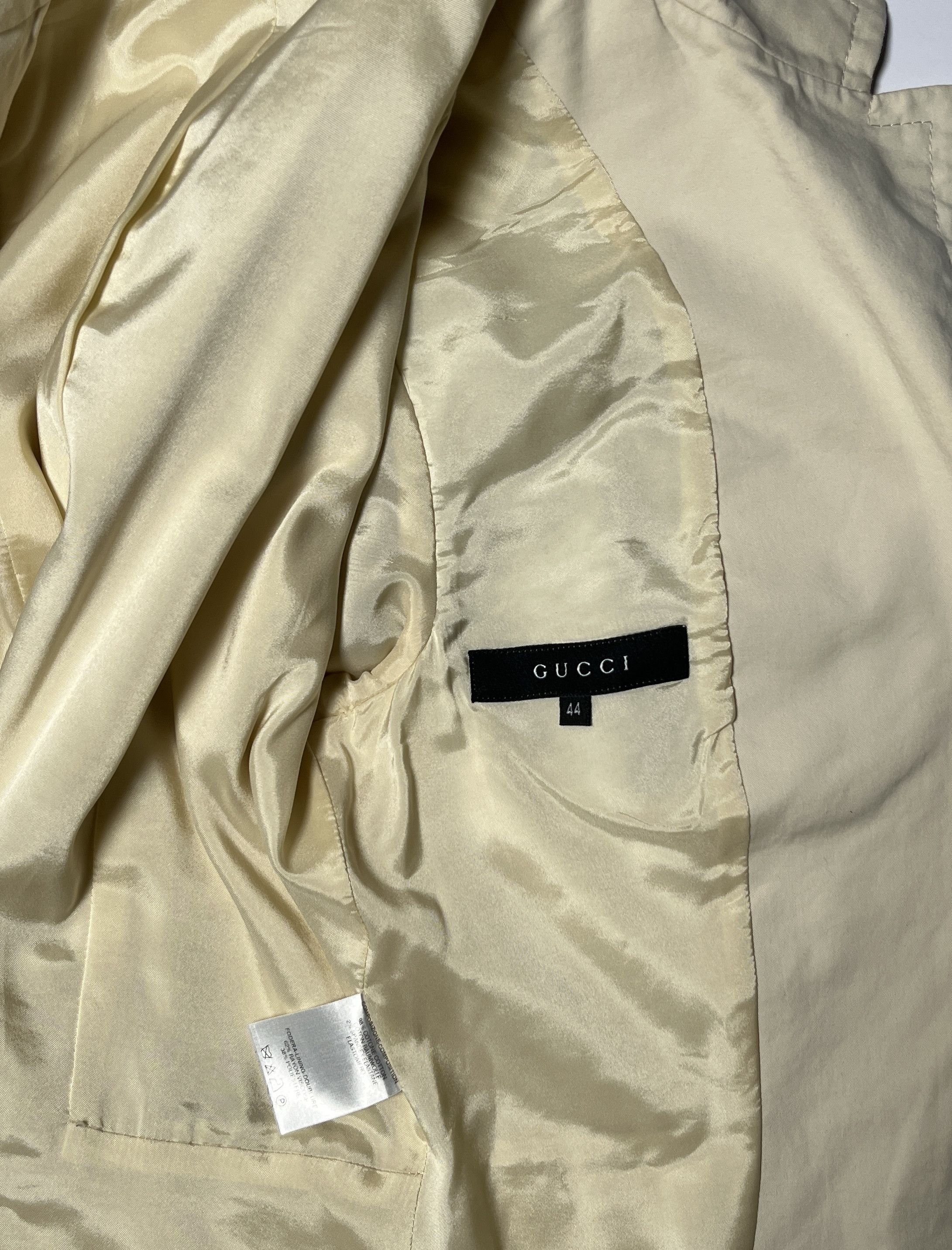 Gucci ⚡️QUICK SALE⚡️2000's Gucci Pale Yellow Cream Jacket Blazer Size M / US 6-8 / IT 42-44 - 4 Thumbnail