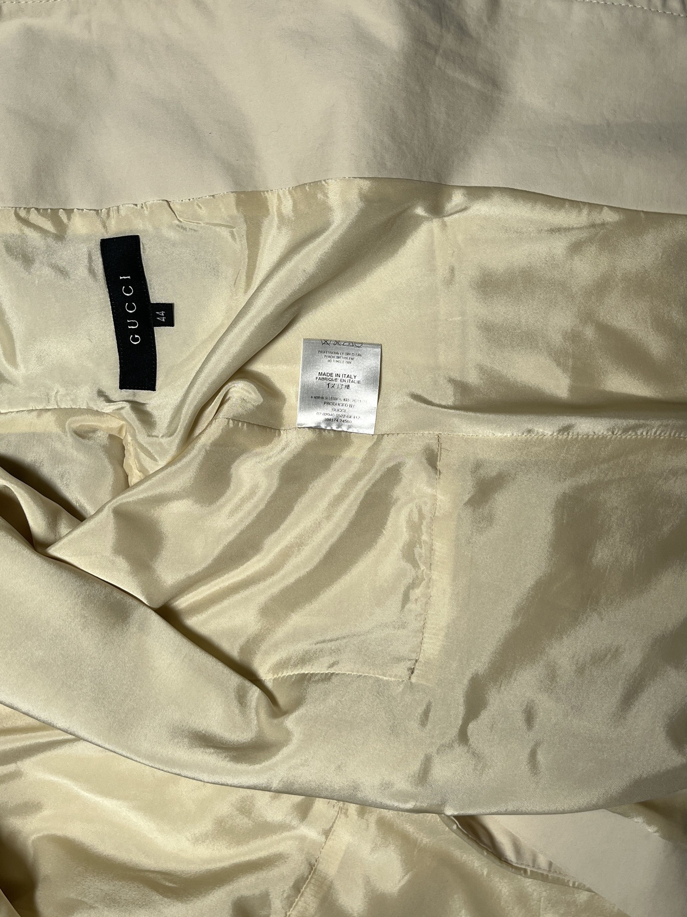 Gucci ⚡️QUICK SALE⚡️2000's Gucci Pale Yellow Cream Jacket Blazer Size M / US 6-8 / IT 42-44 - 6 Thumbnail
