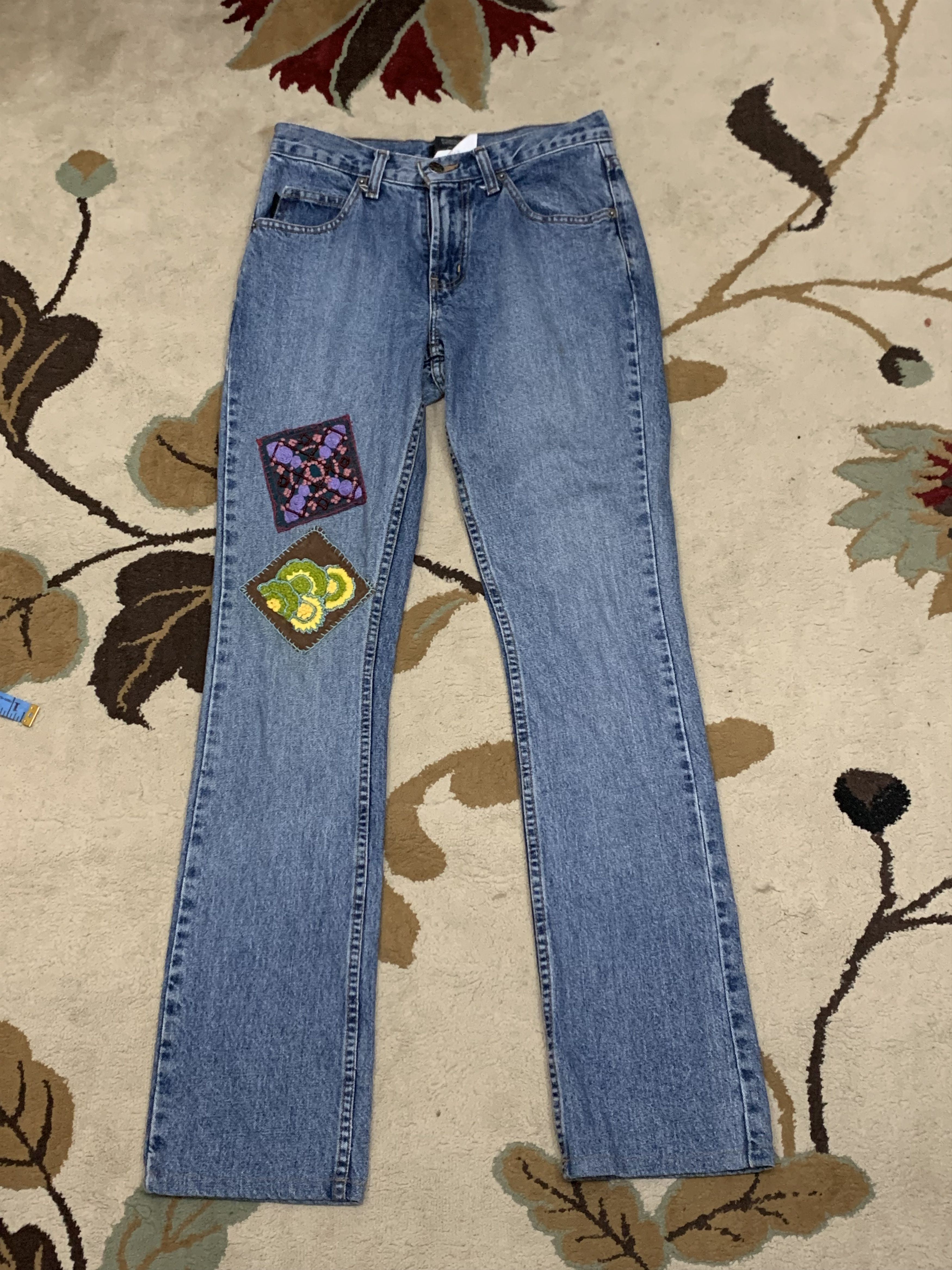 Anna Sui × Japanese Brand × Vintage Vintage Anna Sui Jeans with rare patches skinny Size 28" / US 6 / IT 42 - 1 Thumbnail
