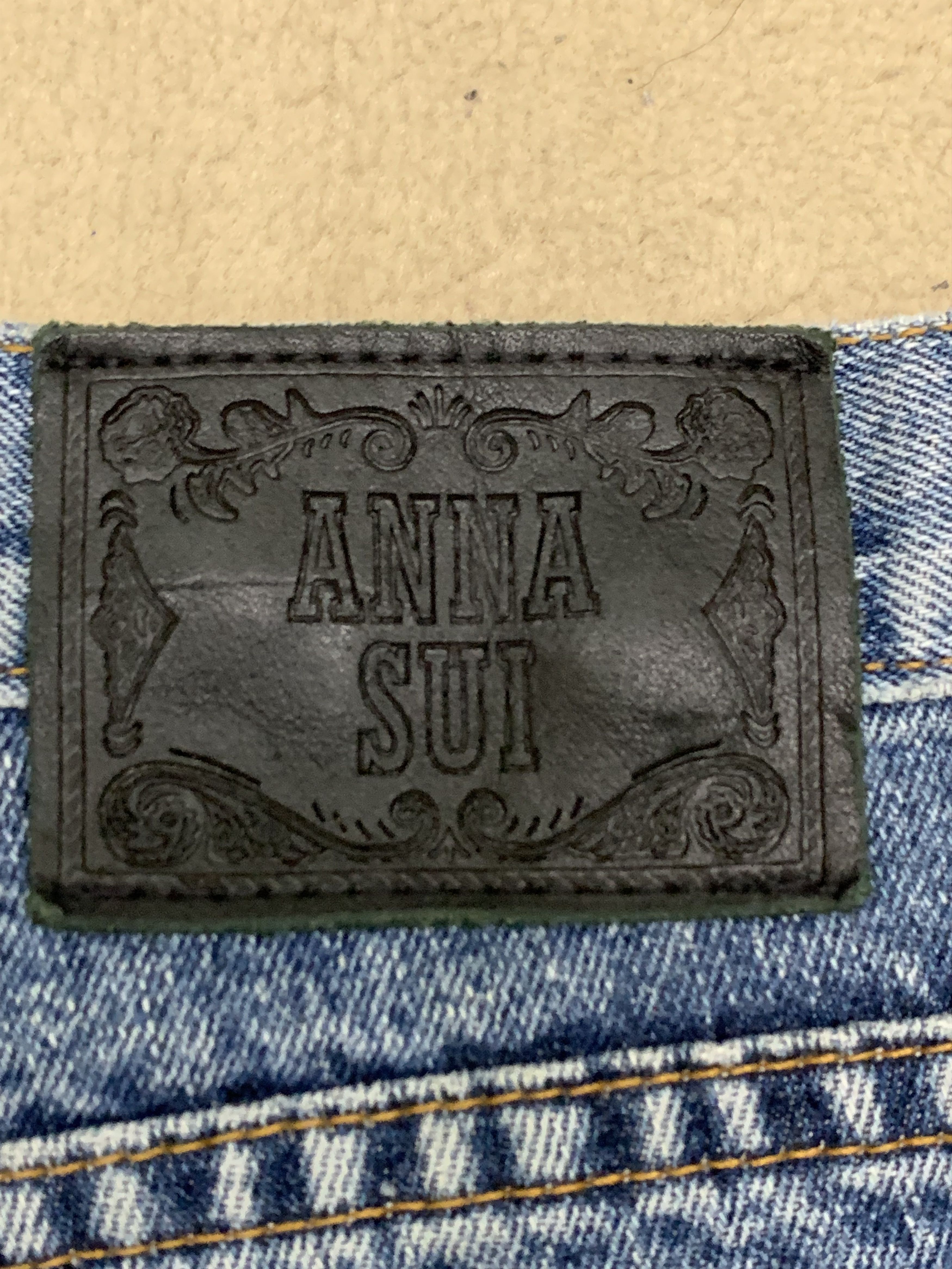 Anna Sui × Japanese Brand × Vintage Vintage Anna Sui Jeans with rare patches skinny Size 28" / US 6 / IT 42 - 20 Thumbnail