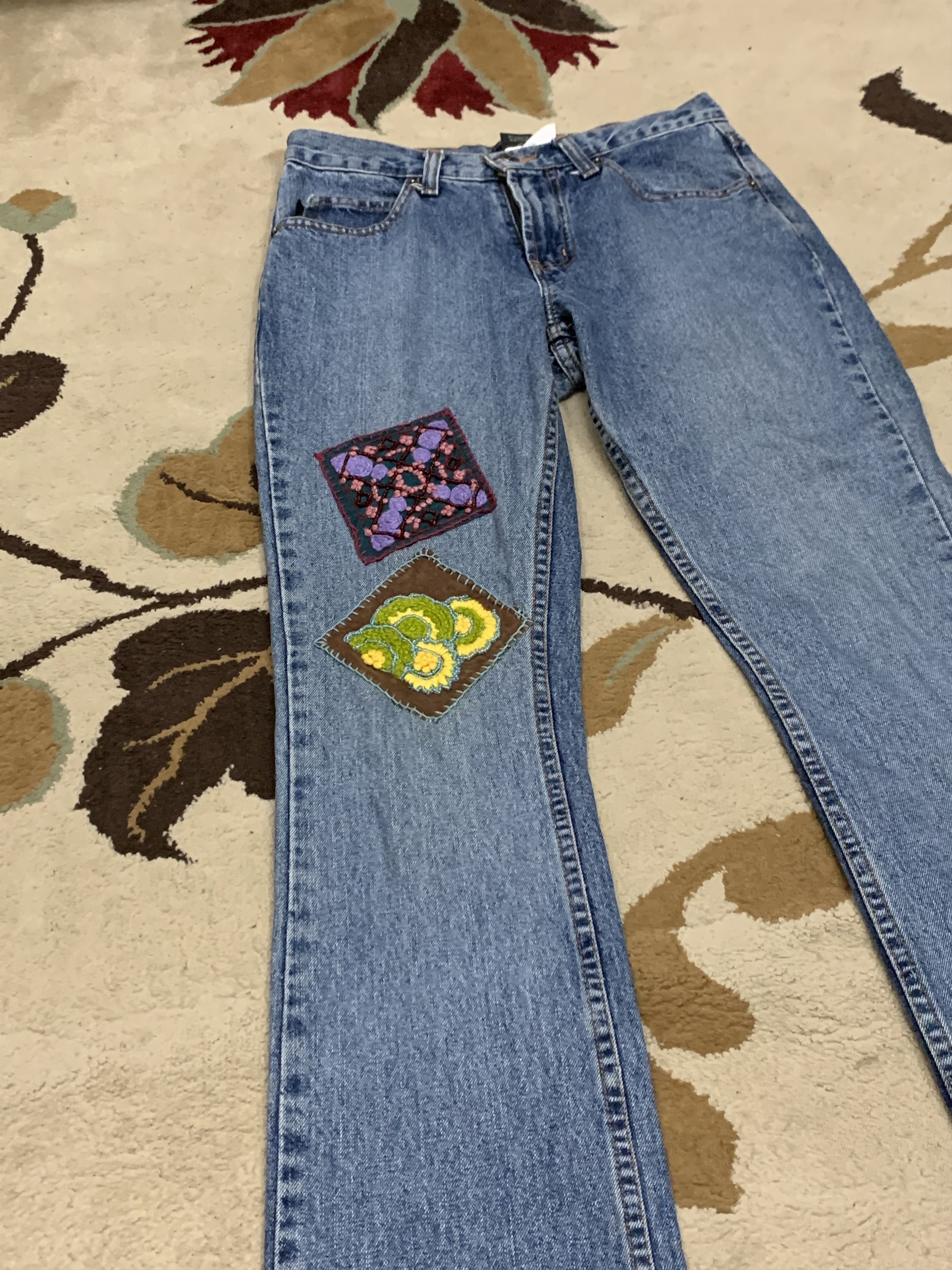 Anna Sui × Japanese Brand × Vintage Vintage Anna Sui Jeans with rare patches skinny Size 28" / US 6 / IT 42 - 3 Thumbnail