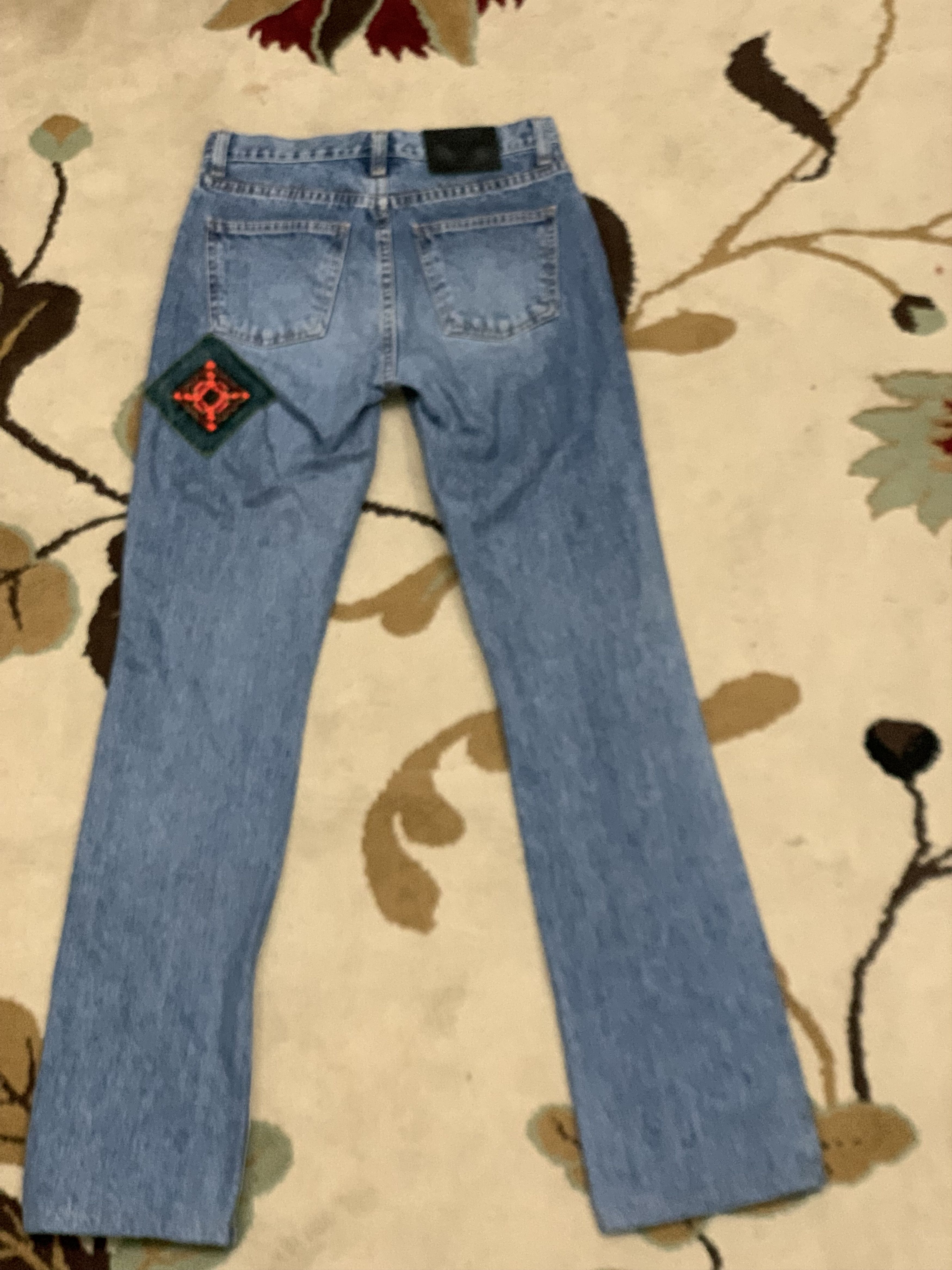 Anna Sui × Japanese Brand × Vintage Vintage Anna Sui Jeans with rare patches skinny Size 28" / US 6 / IT 42 - 2 Thumbnail