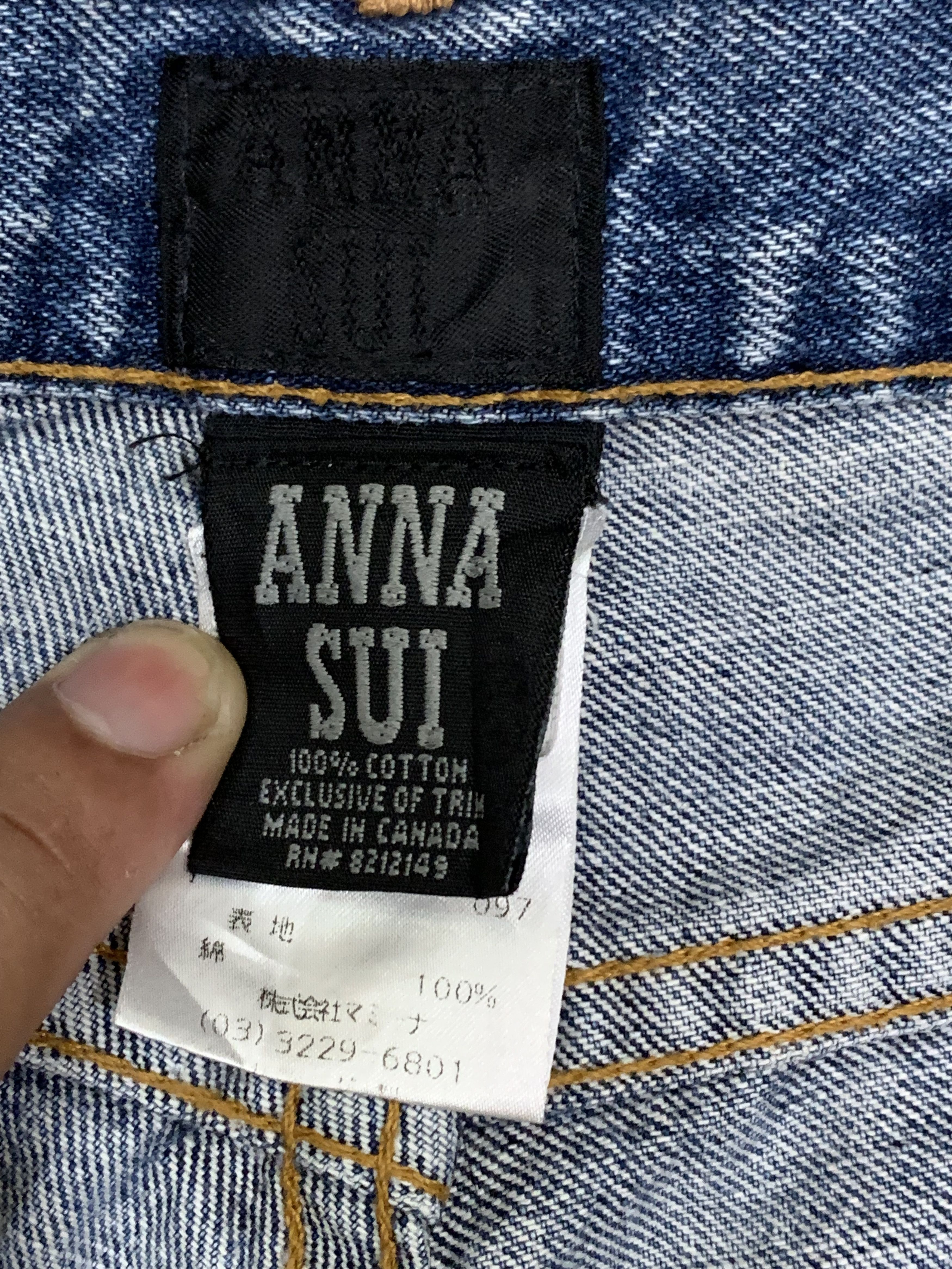 Anna Sui × Japanese Brand × Vintage Vintage Anna Sui Jeans with rare patches skinny Size 28" / US 6 / IT 42 - 12 Thumbnail