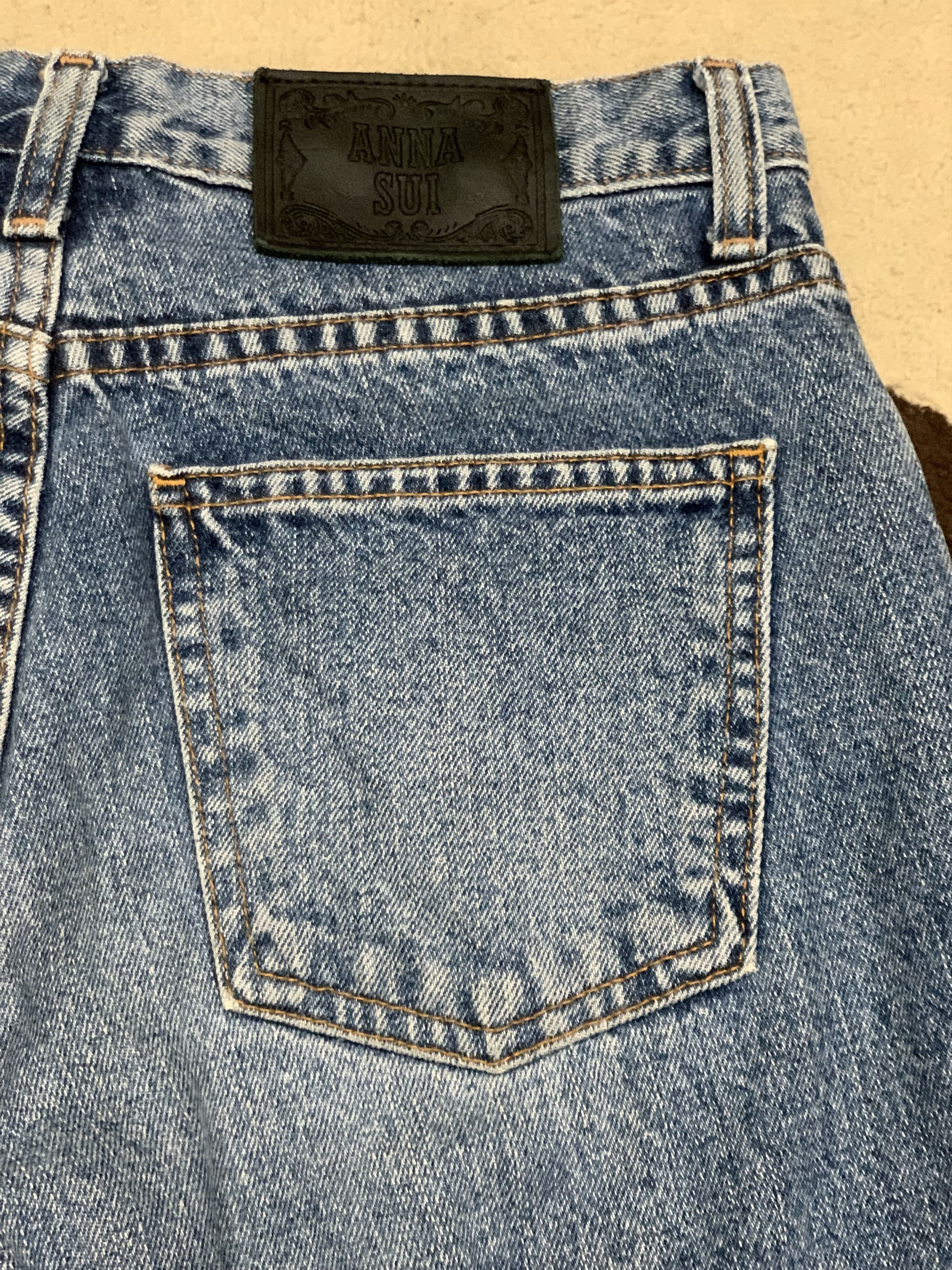 Anna Sui × Japanese Brand × Vintage Vintage Anna Sui Jeans with rare patches skinny Size 28" / US 6 / IT 42 - 17 Thumbnail