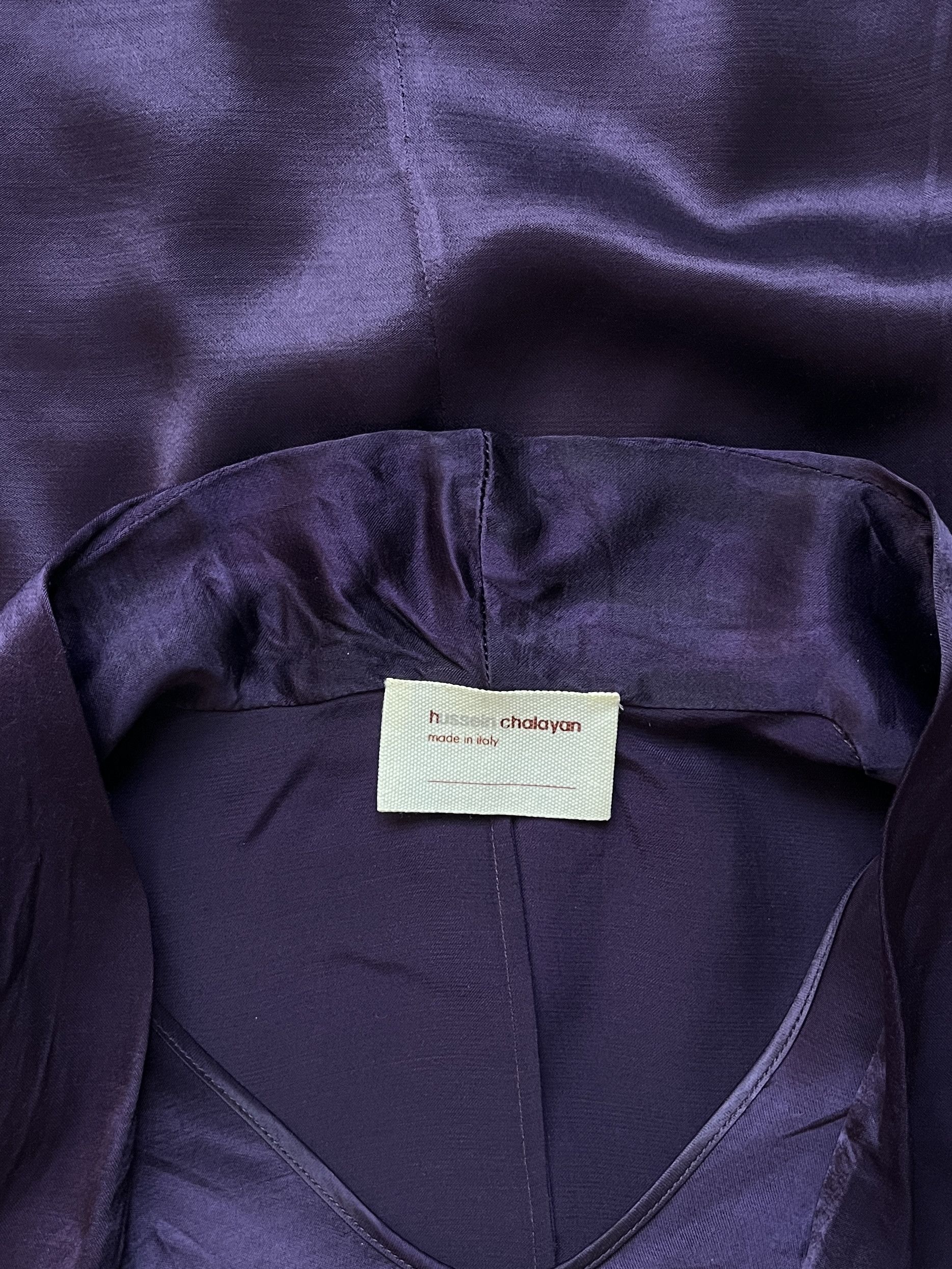 Hussein Chalayan ⚡️QUICK SALE⚡️Hussein Chalayan Purple Satin Sleeveless Top Size M / US 6-8 / IT 42-44 - 3 Thumbnail