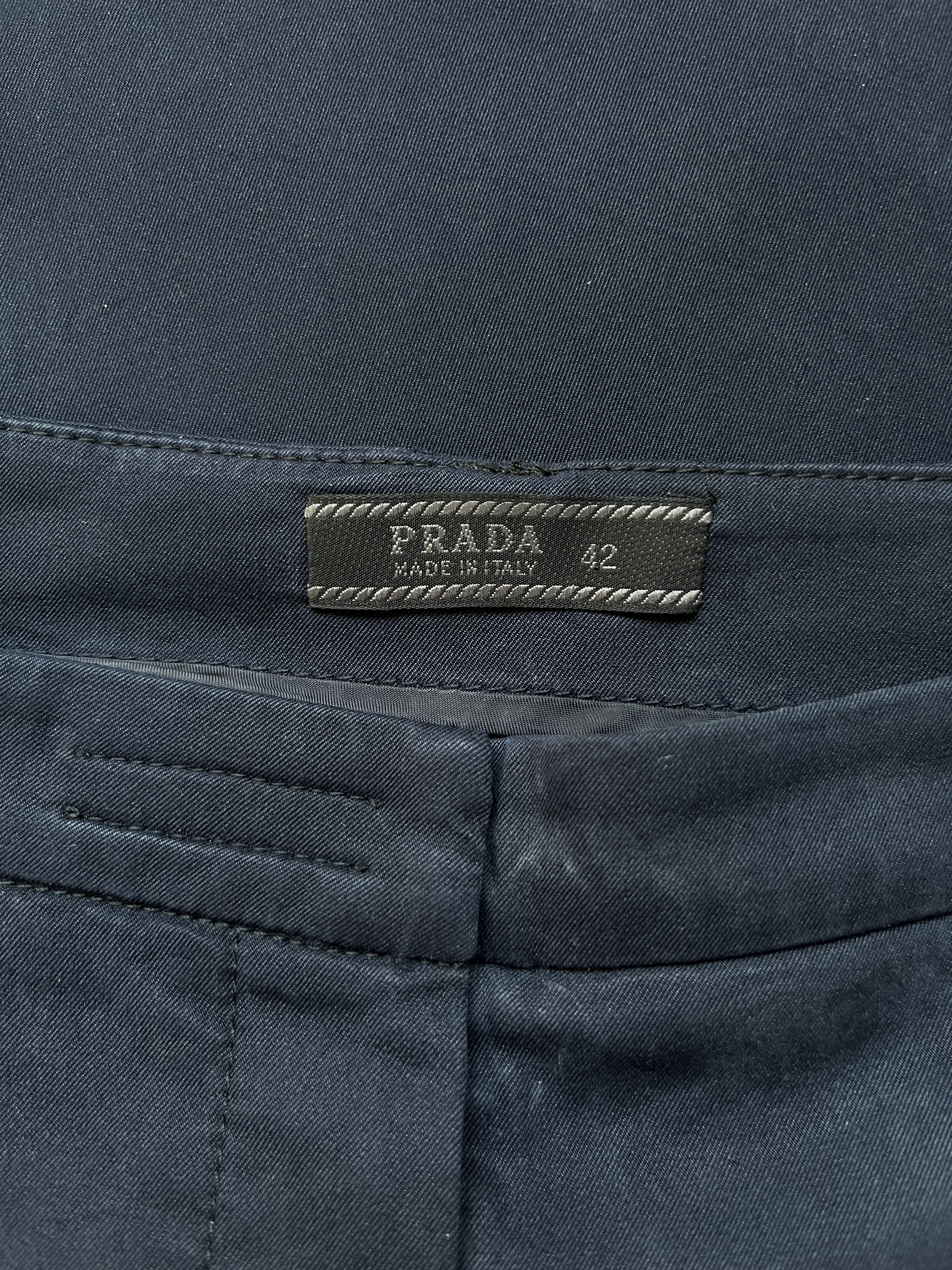Prada ⚡️QUICK SALE⚡️1990's Prada Navy Blue Pants Trousers Size 28" / US 6 / IT 42 - 3 Thumbnail