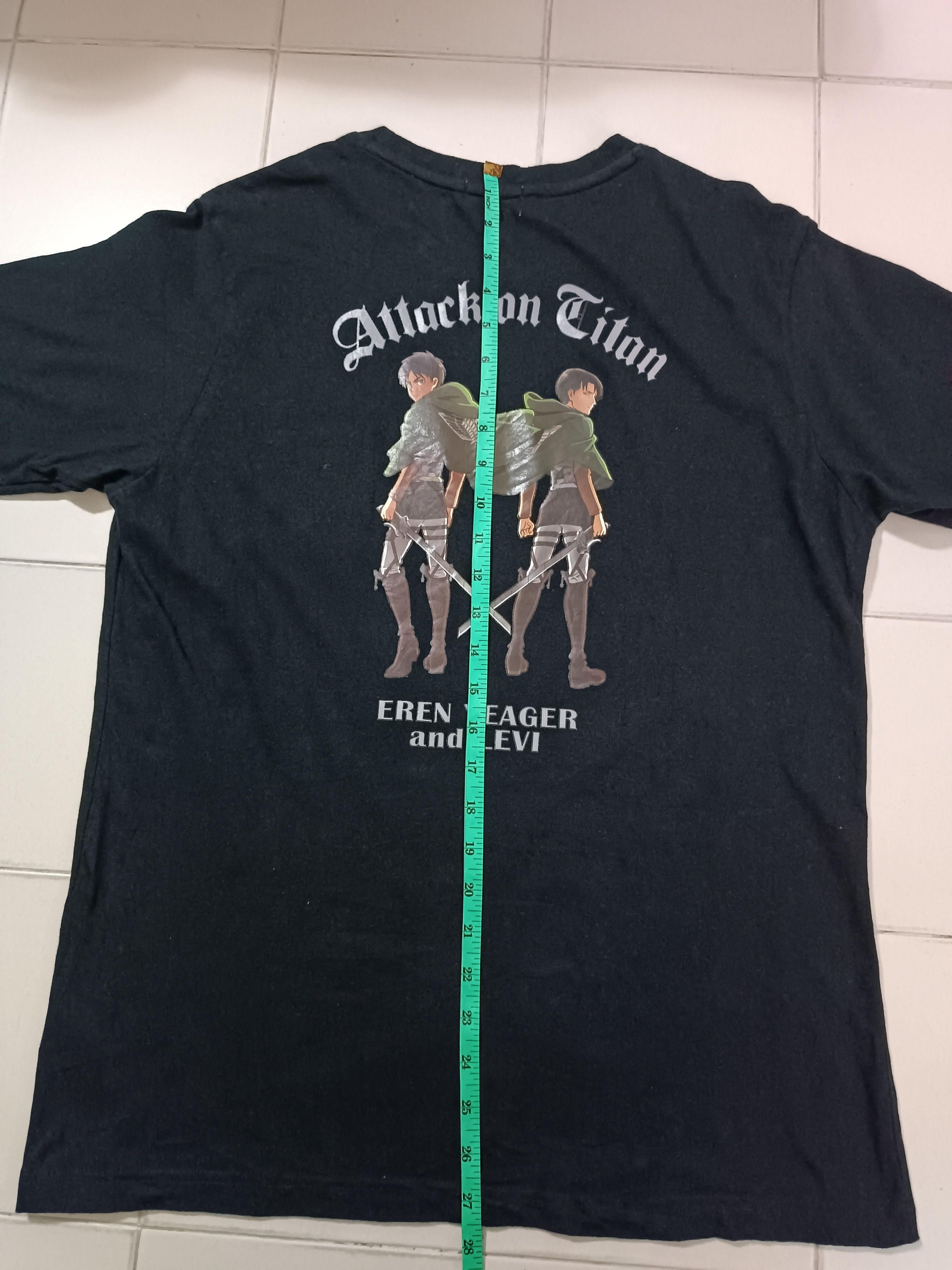 Anime Anime Attack On Titan - Eren Yeager and Levi Tee Shirt Size US L / EU 52-54 / 3 - 9 Thumbnail