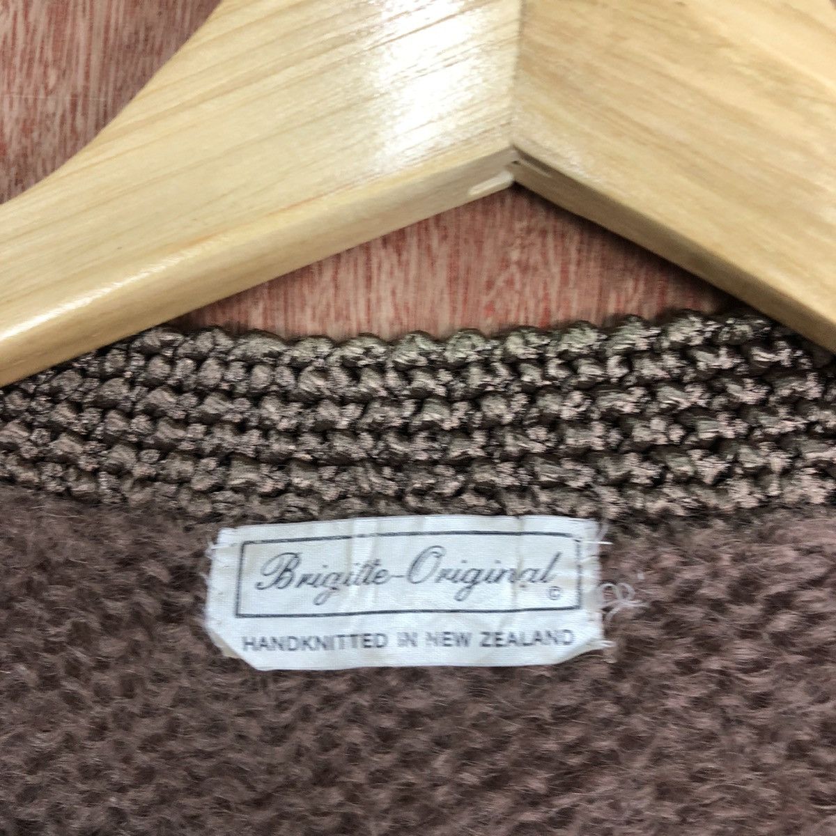 Aran Isles Knitwear Brigitte Brown Handknitted Mohair Cardigan Knitwear #0415 Size US M / EU 48-50 / 2 - 10 Thumbnail