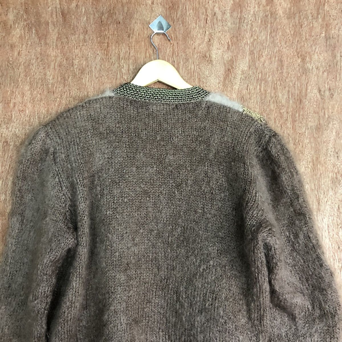 Aran Isles Knitwear Brigitte Brown Handknitted Mohair Cardigan Knitwear #0415 Size US M / EU 48-50 / 2 - 12 Thumbnail
