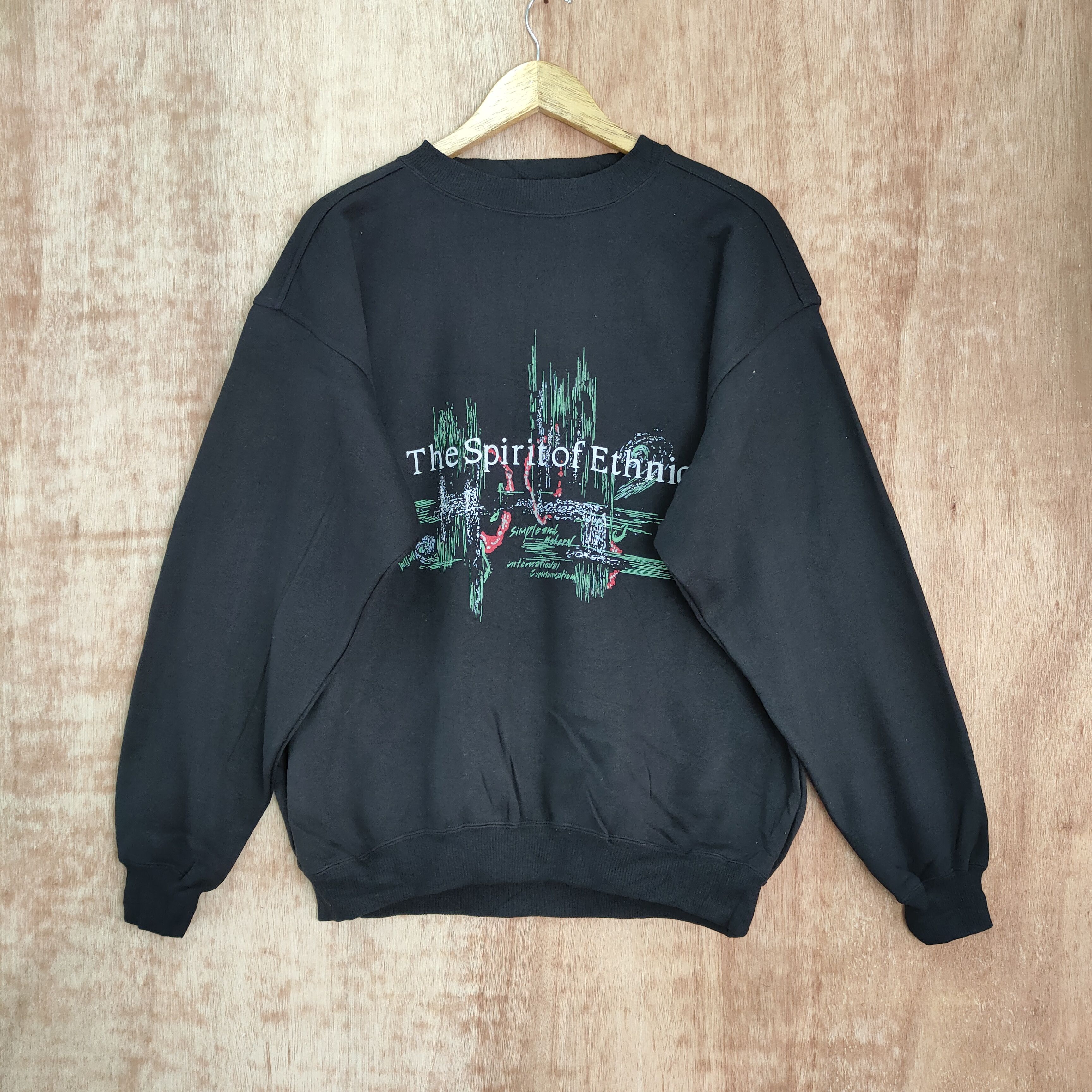 Japanese Brand RARE 💥 THE SPIRIT OF ETHNIC BLACK SWEATSHIRTS Size US L / EU 52-54 / 3 - 1 Thumbnail
