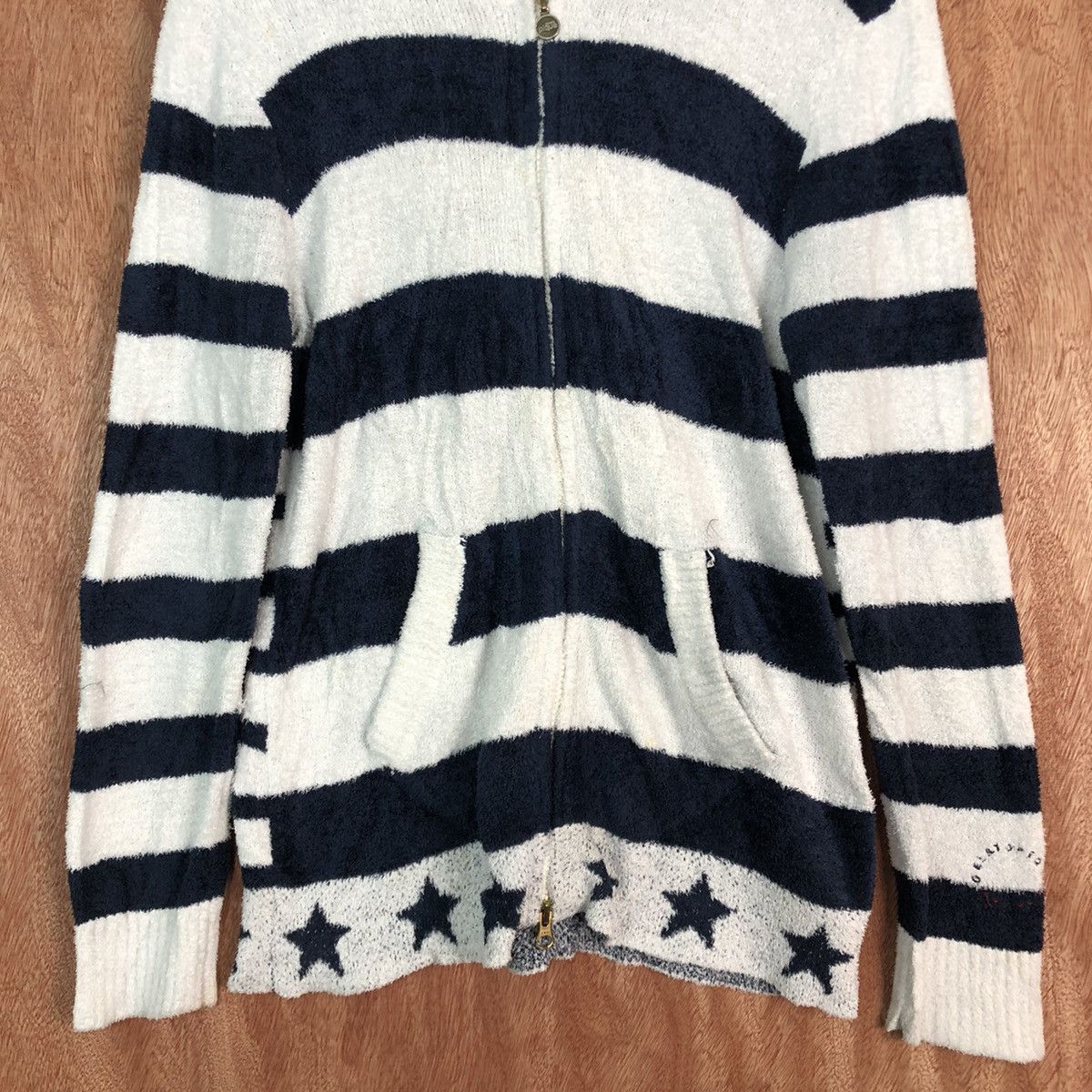 Homespun Knitwear Gelato Pique Homme Stripe White Blue Knit Sweater Size US S / EU 44-46 / 1 - 8 Thumbnail