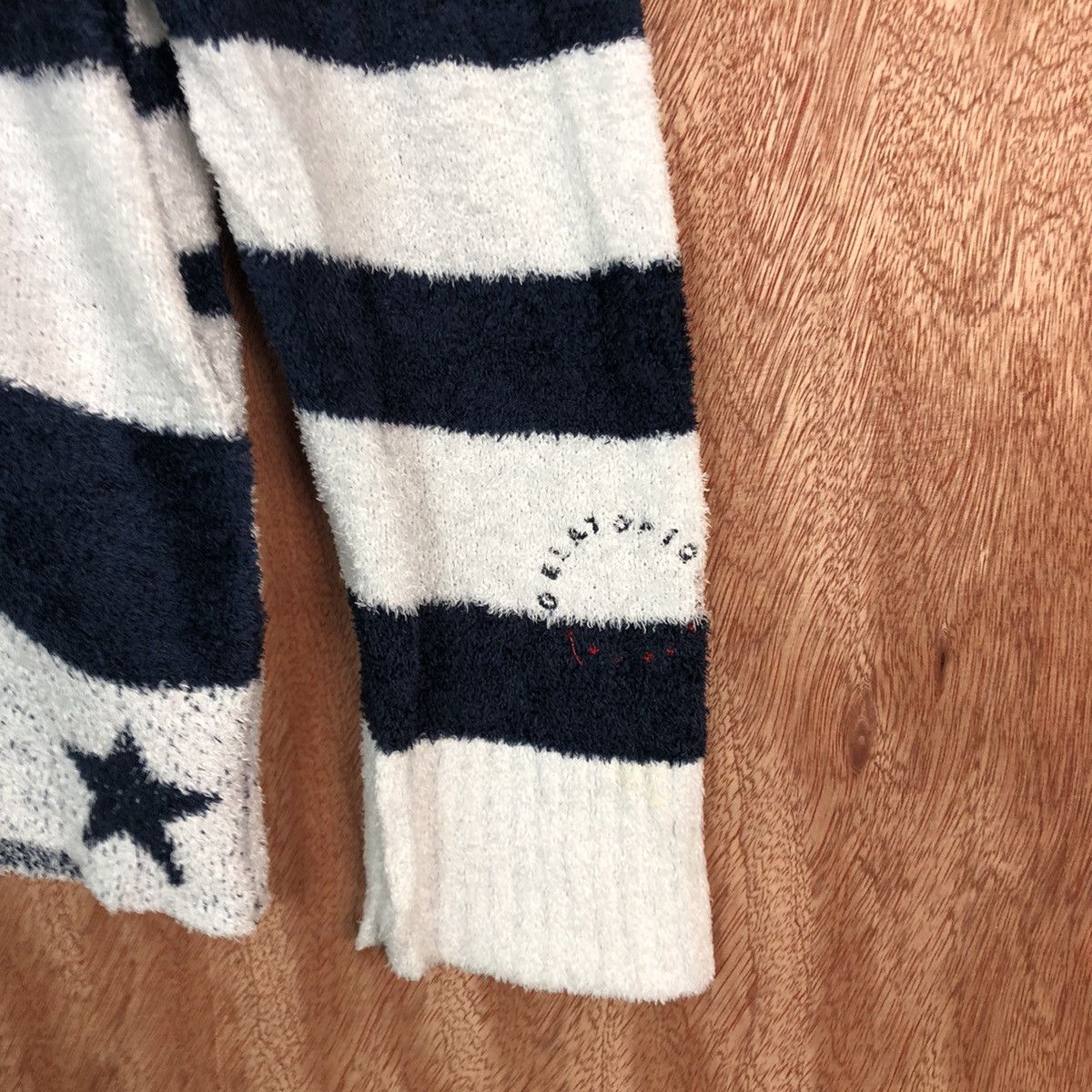 Homespun Knitwear Gelato Pique Homme Stripe White Blue Knit Sweater Size US S / EU 44-46 / 1 - 4 Thumbnail