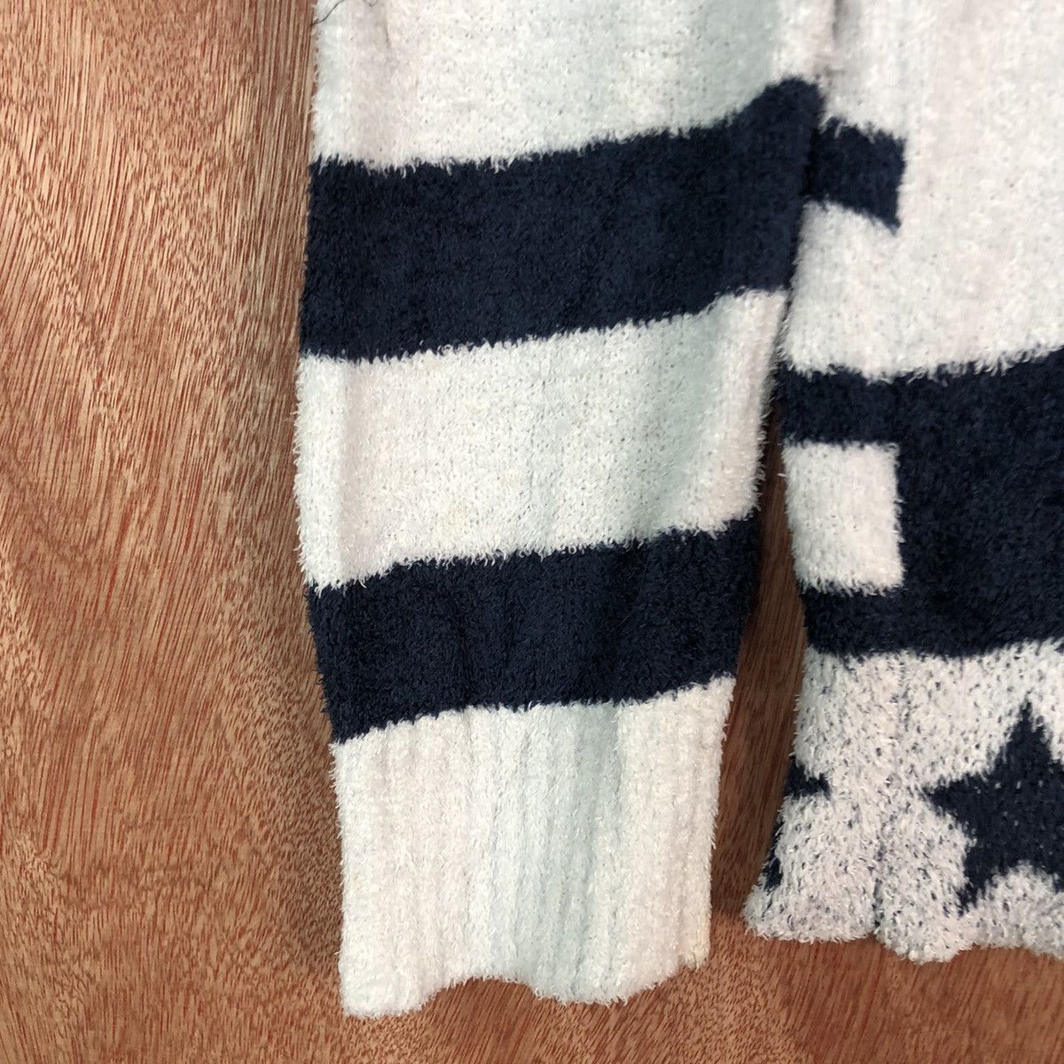 Homespun Knitwear Gelato Pique Homme Stripe White Blue Knit Sweater Size US S / EU 44-46 / 1 - 6 Thumbnail
