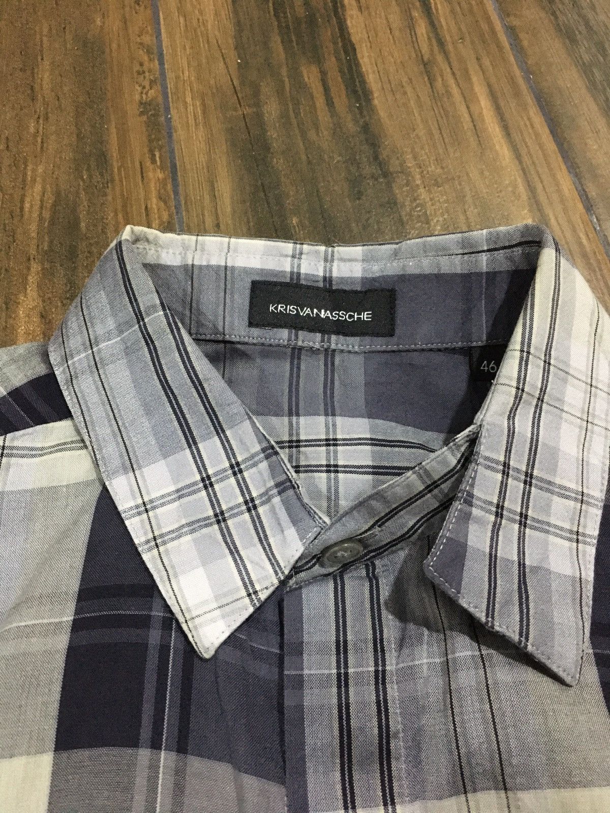 Kris Van Assche KRISVANASSCHE GREY CHECK SHIRT Size M / US 6-8 / IT 42-44 - 3 Thumbnail