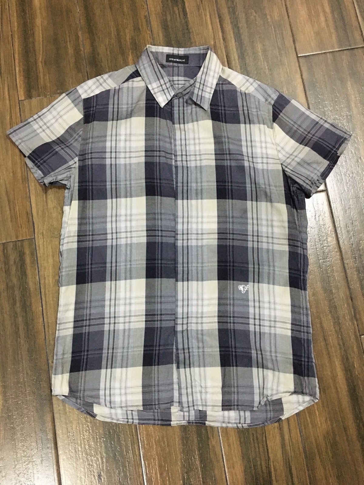 Kris Van Assche KRISVANASSCHE GREY CHECK SHIRT Size M / US 6-8 / IT 42-44 - 1 Thumbnail