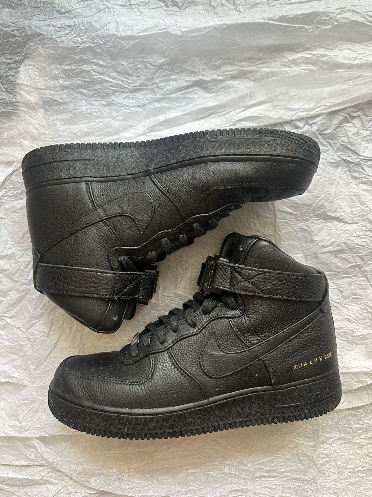 Nike x Alyx black leather sneakers