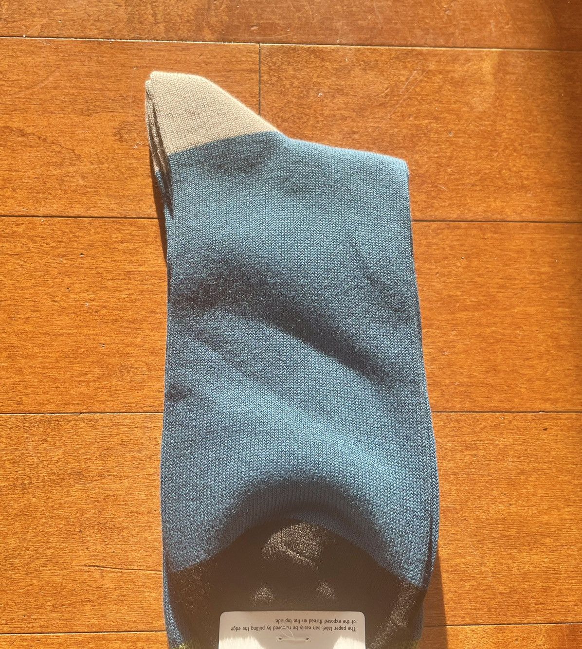 JW Anderson × Uniqlo Blue Color Block Socks Dress Crew Striped Cotton Green Logo Size ONE SIZE - 12 Thumbnail