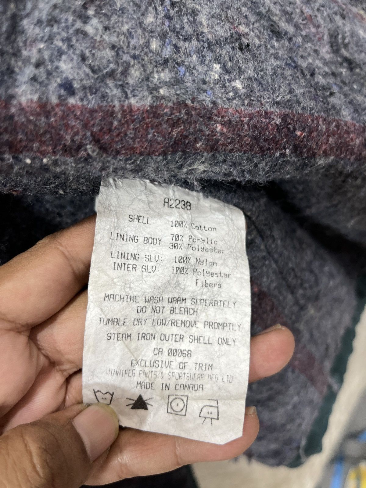 Vintage (Cccc). VINTAGE TOUGH DUCK BLANKET LINED CHORE JACKET Size US XL / EU 56 / 4 - 7 Thumbnail