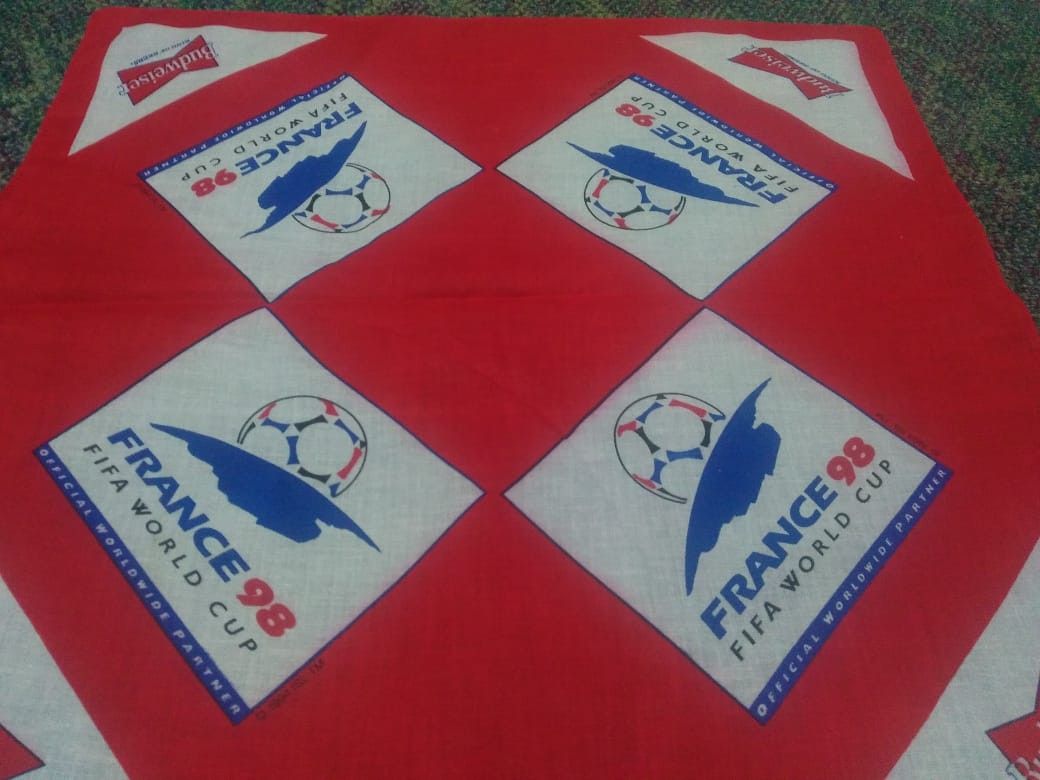 Budweiser × Vintage Vintage Budweiser World Cup 98 Bandana Handkerchief Size ONE SIZE - 2 Thumbnail