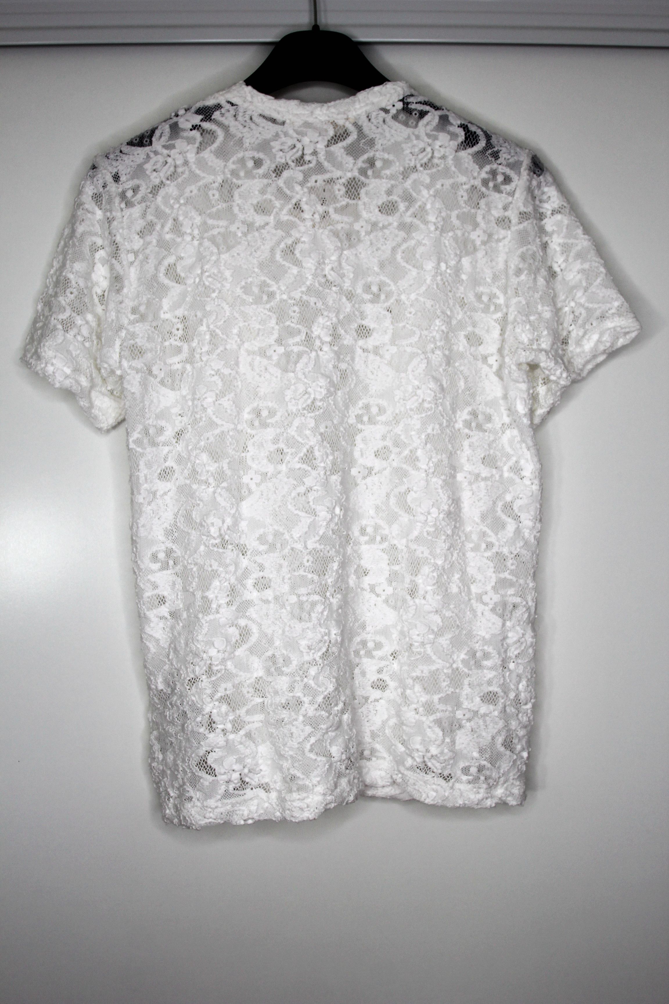 Comme des Garcons BNWT SS20 COMME DES GARCONS LACE TSHIRT M Size M / US 6-8 / IT 42-44 - 3 Thumbnail
