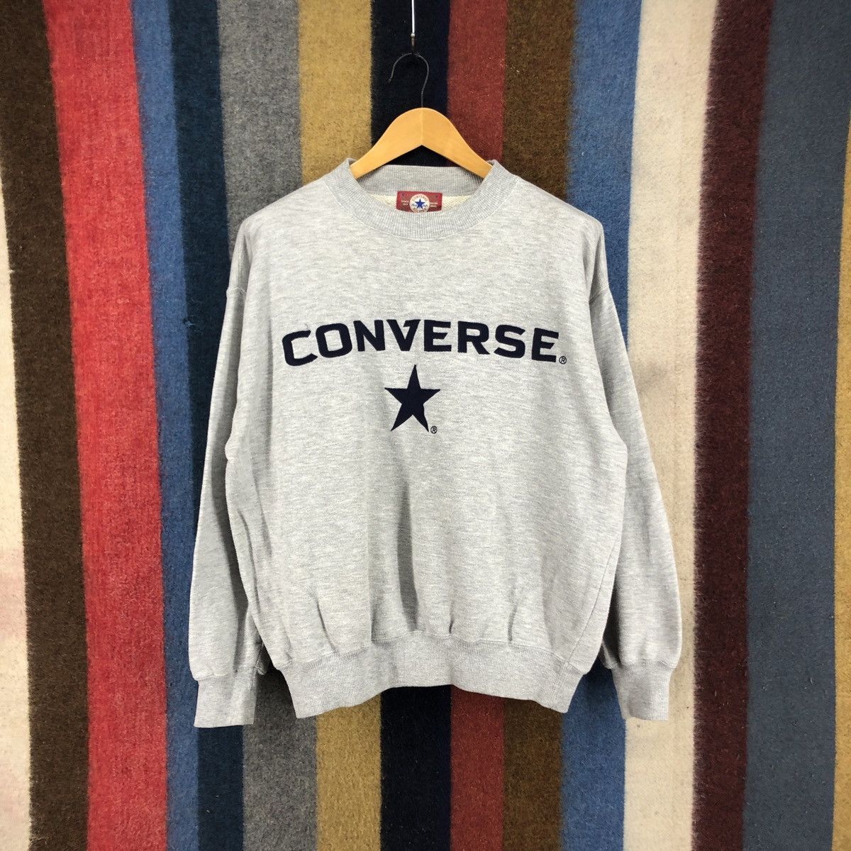 Converse CONVERSE ALL STAR Crew Neck Sweatshirt #2712-98 Size US L / EU 52-54 / 3 - 1 Thumbnail